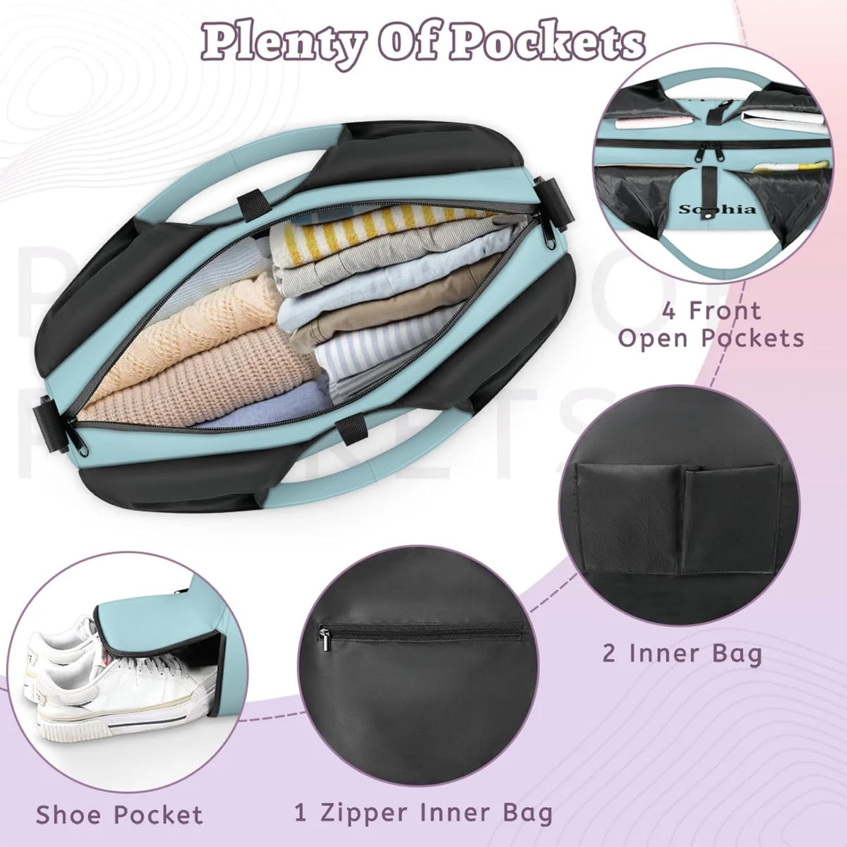 Yoga-Bag Small-Gym-Bag for Women Personalized Beige Yoga-Mat-Bag with Shoe Compartment Gym Accessories for Women