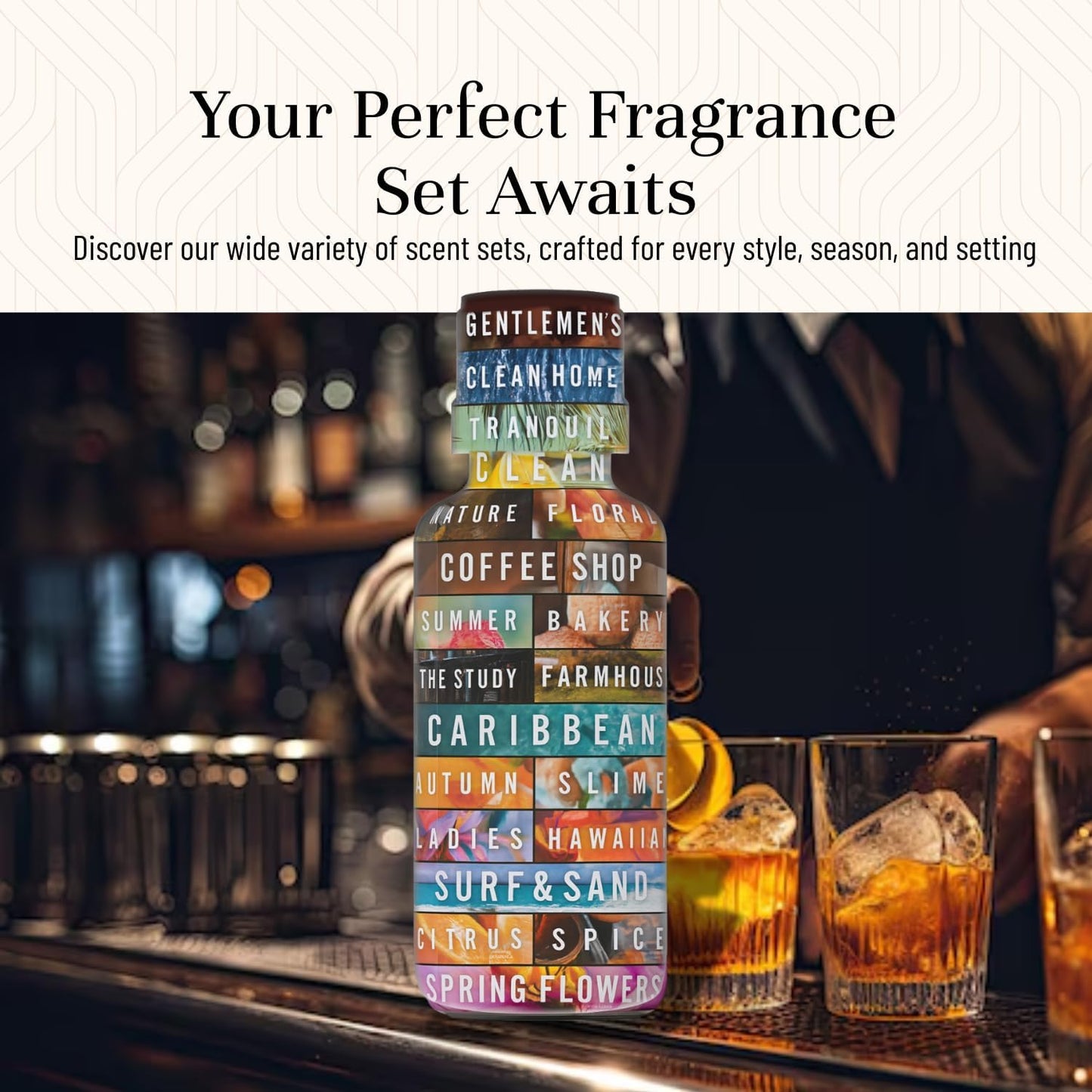 P&J Trading Fragrance Oils for Diffusers for Home Gentlemen's Set Fragrance Scents for Candle Making - Soap Making Supplies - Car Diffuser Scents - Essential Home Gift Set - Cedar, Sandalwood & More
