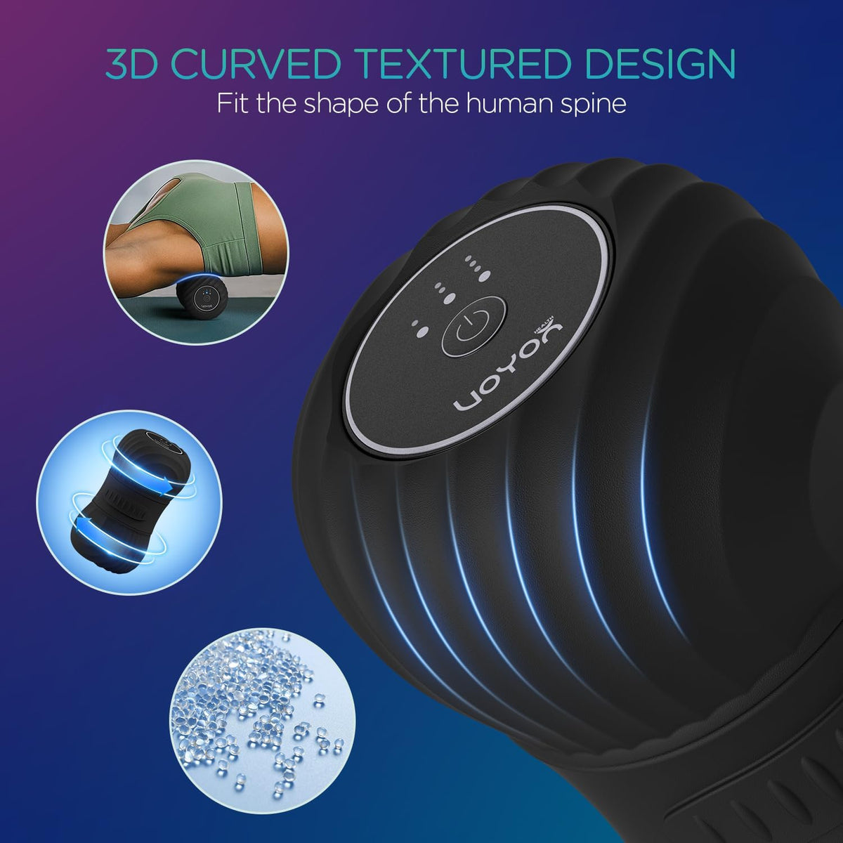 VOYOR-HEALTH Vibrating Peanut Massage Ball, Electric Deep Tissue Roller