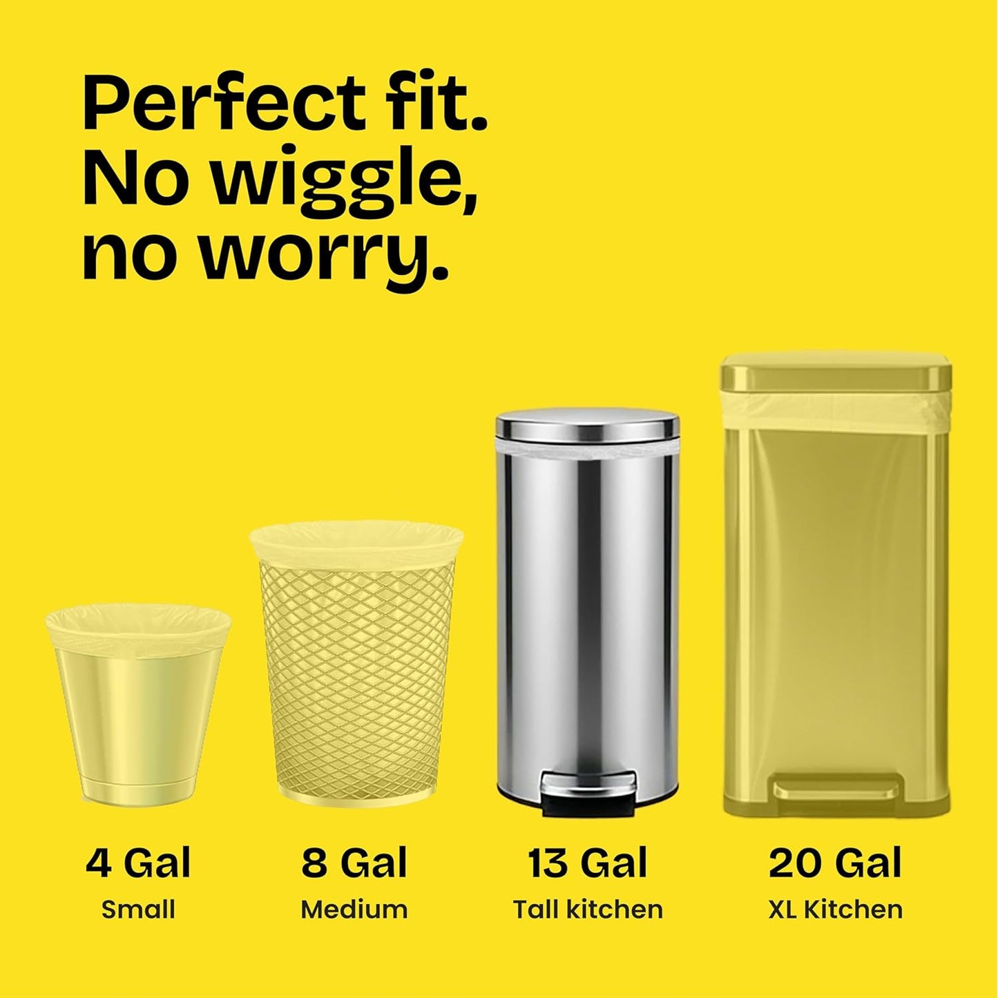 Glad ForceFlex Tall Kitchen Trash Bags, 13 Gal, Gain Original with Febreze, 110 Ct (Pack May Vary)