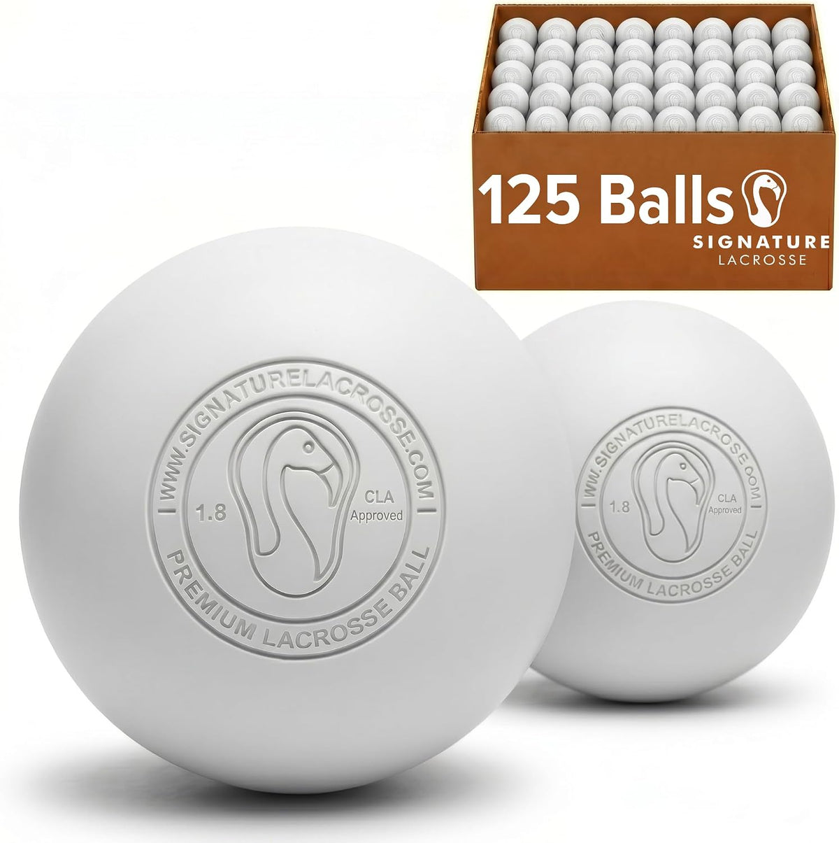 Signature Lacrosse Ball Set - Packs of 2, 4, 8, 12, and 100 - No Chemical Smell Massage Balls, Myofascial Release Tools, Back Roller, Muscle Knot Remover