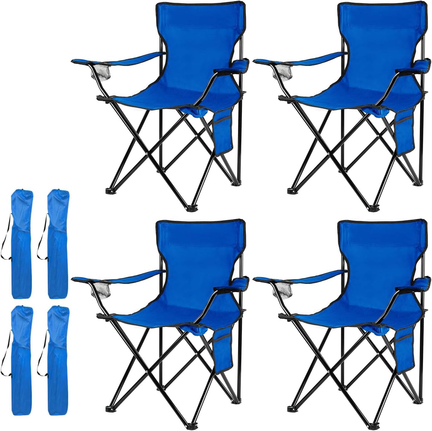 Damei century 4Pack Folding Camping Chairs, Portable for Beach, Lawn, Yard