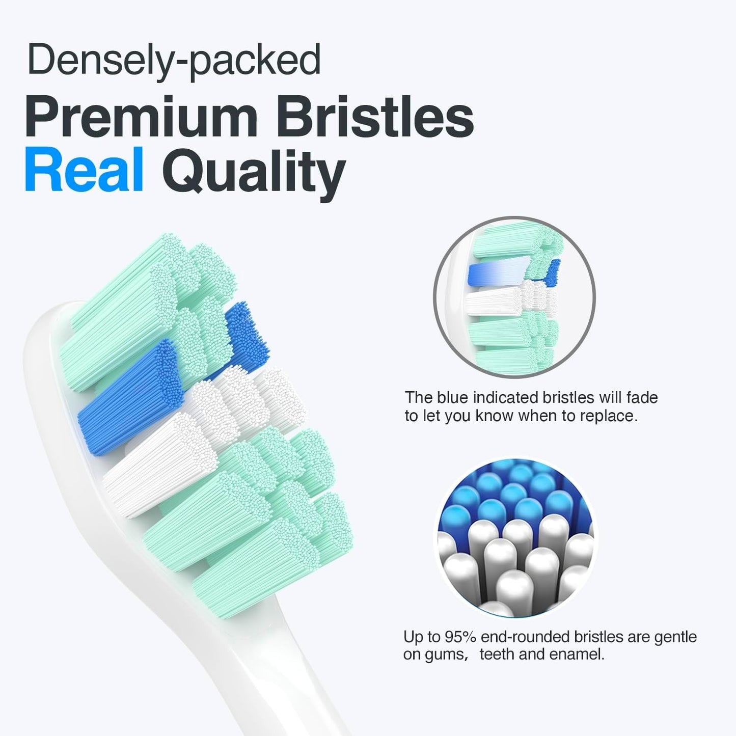 Replacement Toothbrush Heads for Philips Sonicare Replacement Heads,Electric Replacement Brush Head Compatible with Phillips Sonicare Electric Toothbrush,for Philips Sonic Care Brush,10 Pcs