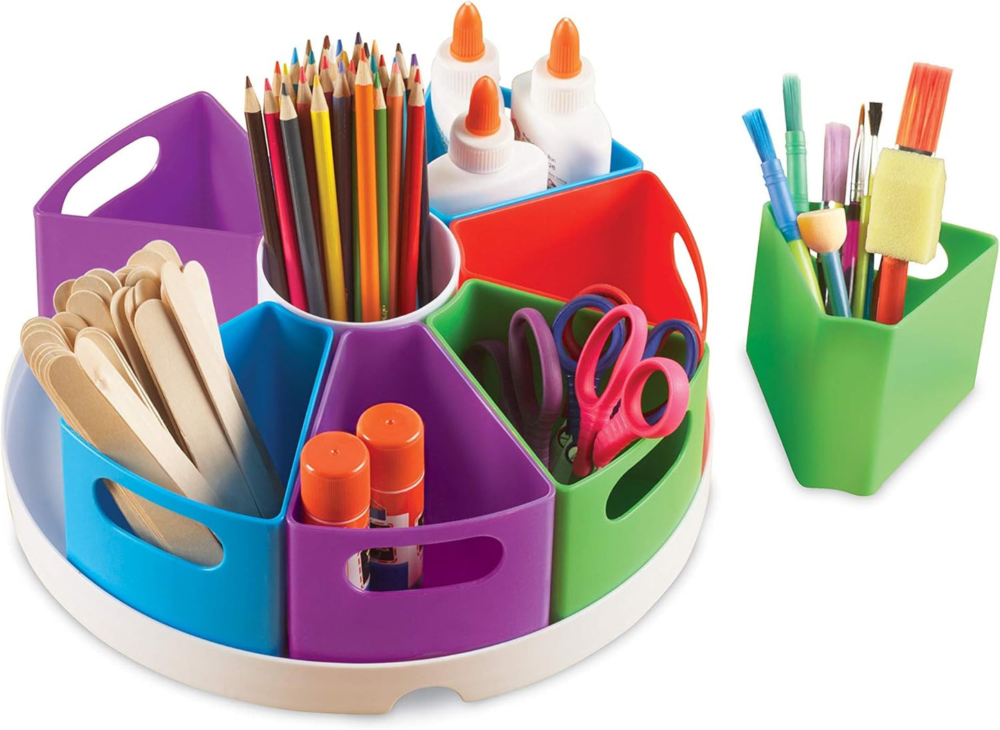 Learning Resources Create a Space Storage Center - Toy Desk Organizer, Classroom Workspace Must Haves, Homeschool Organization, Arts & Crafts , Caddy, Office & Teacher Supplies