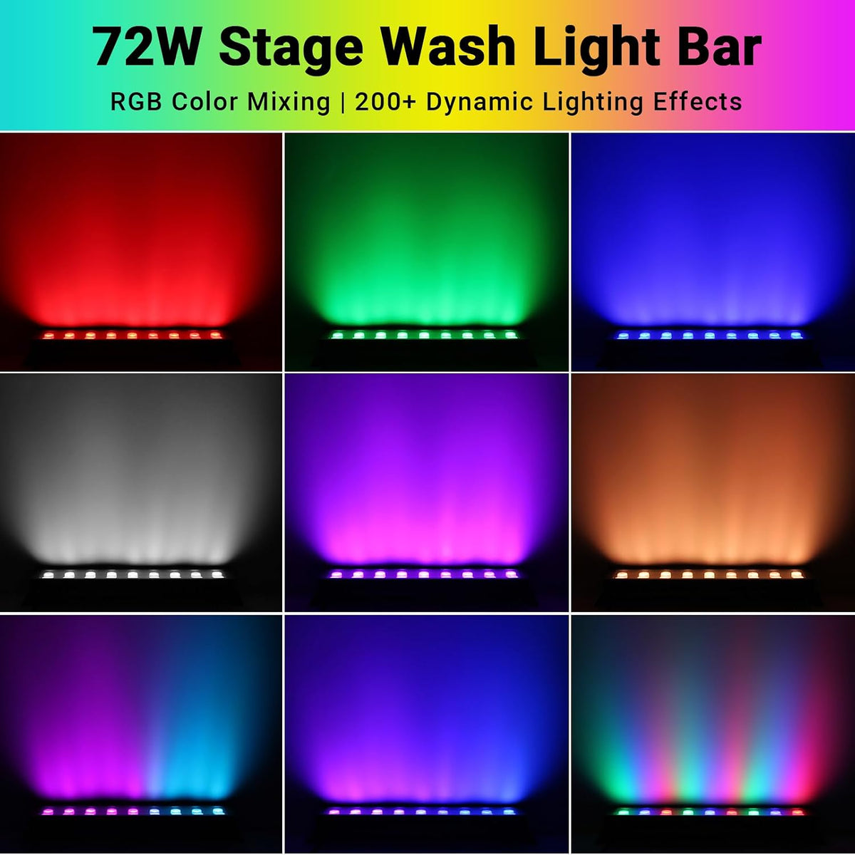 LED Stage Wash Light Bar 4Pack