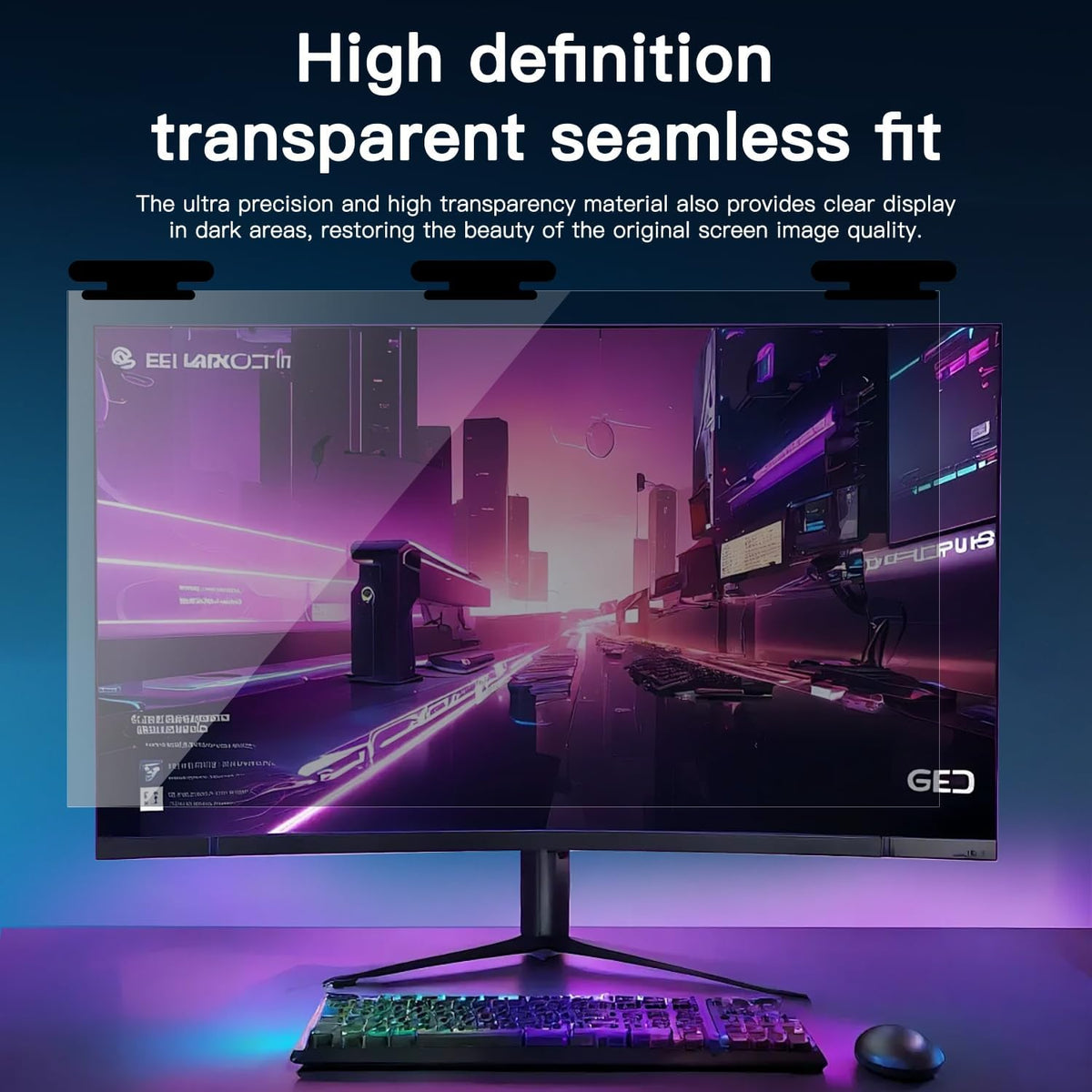 Magnetic Hanging Computer Privacy Screen for 21.5'' 16:9 Widescreen Monitor