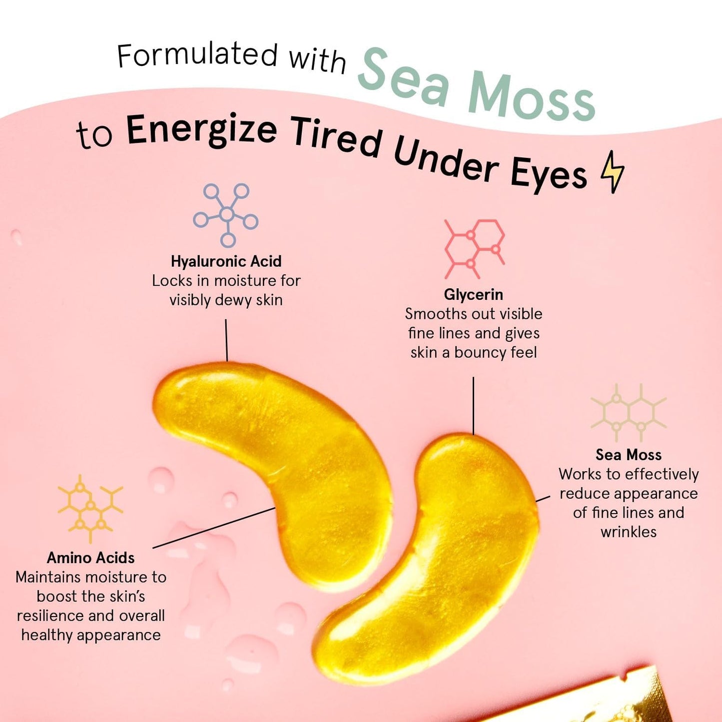 grace & stella Award Winning Under Eye Mask - Birthday Gifts for Women - Gel Eye Patches for Dark Circles, Puffy Eyes, Wrinkles, Undereye Bags - Gifts for Teen Girls - Vegan (48 Pairs, Gold)