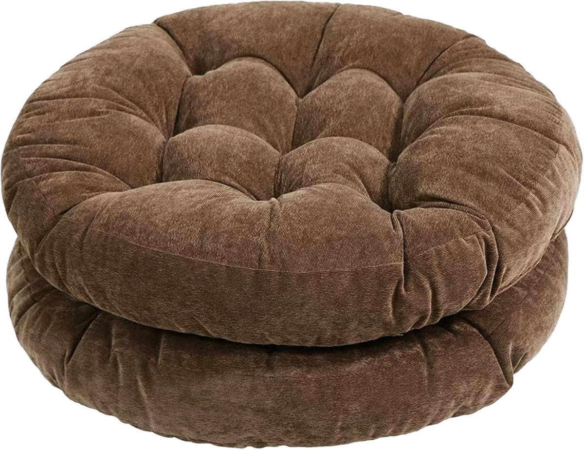Tiita 22 Inch Floor Cushion - Round Outdoor Chair Cushion Pad with Corduroy