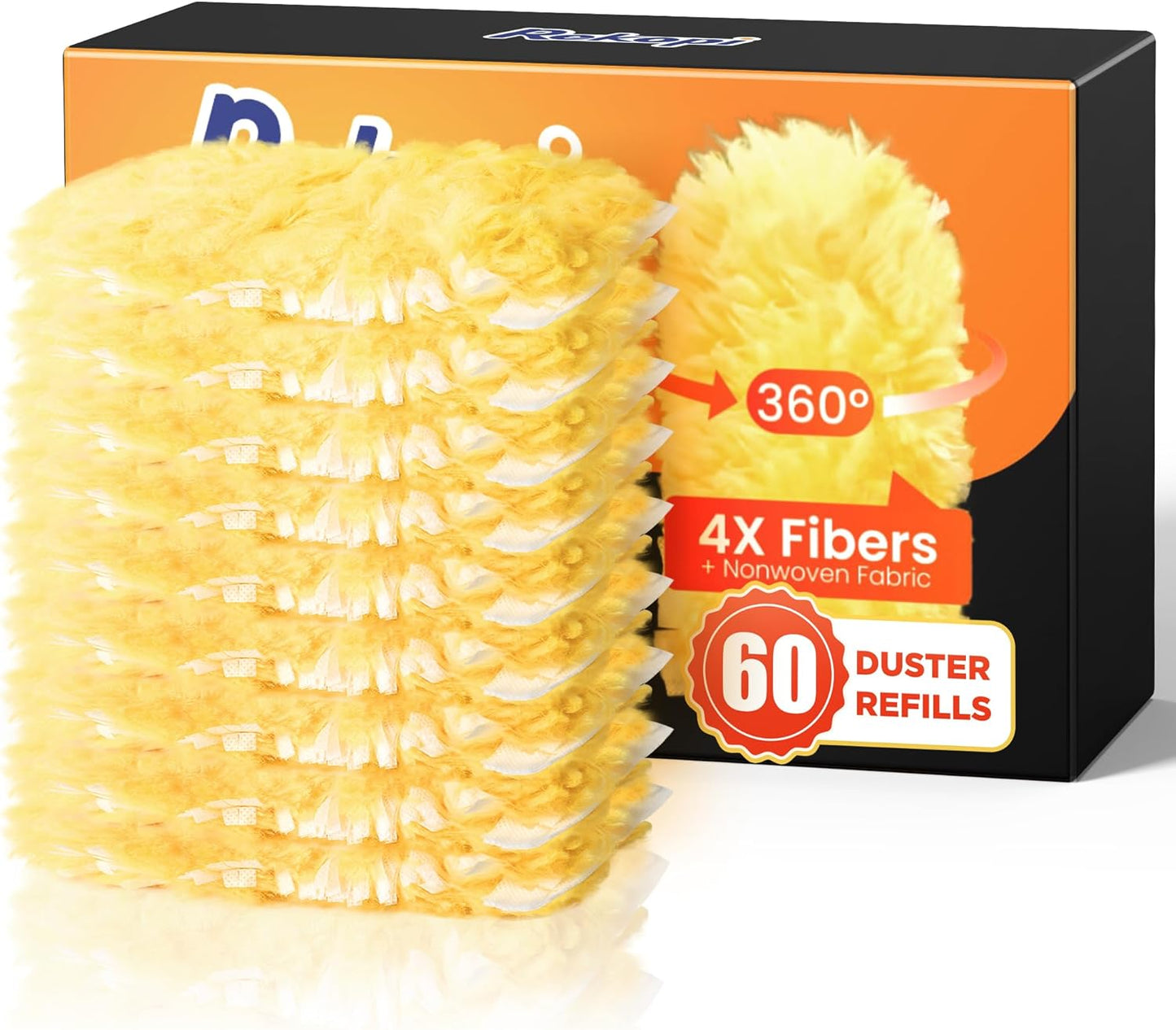 30 Count Heavy Duty Duster Refills for Swiffer, Multisurface 360° Larger Size Dusters with 4X Microfibers, Unscented Disposable Dusters for Cleaning Home, Blinds, Fans, Corners (Only Duster)