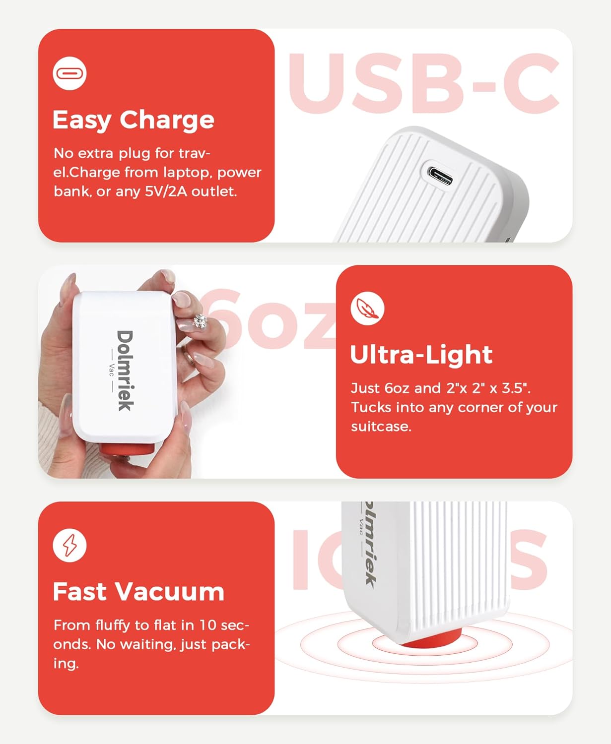 15pcs Vacuum Seal Bags for Clothing Travel, Cordless Pump, Carry-on Size Compression Packing Bags, 4000Pa Suction & 2000mAh Battery, Vacuum Storage Bags for Clothes, Luggage, Suitcase, Space Saver