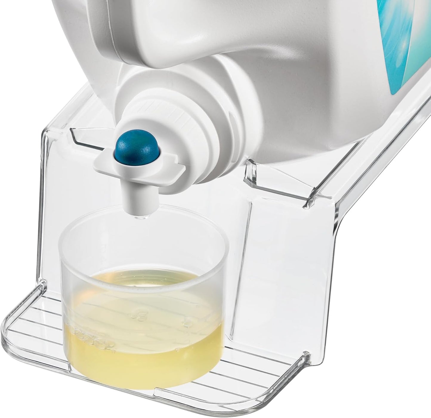 iDesign Laundry Detergent Holder, Liquid Detergent Stand for Laundry Room Organization, Clear