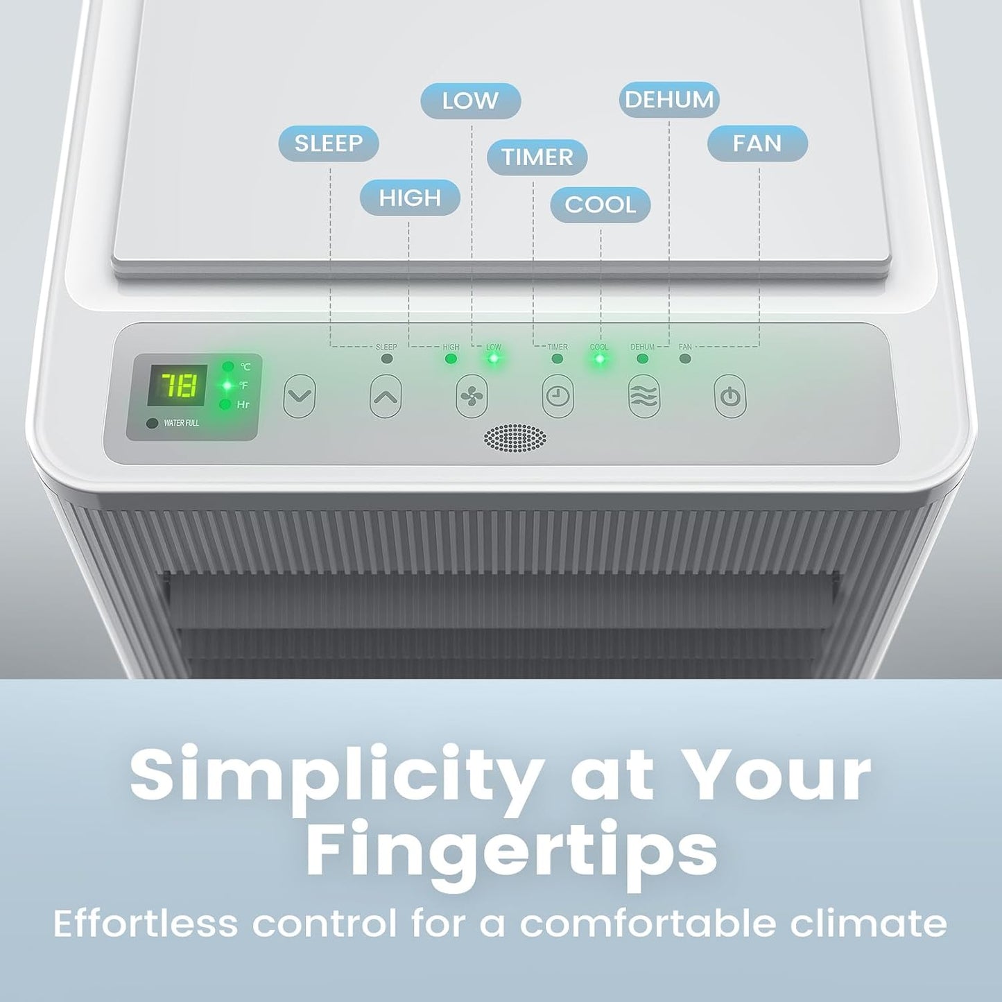 Air Choice 10000 BTU Portable Air Conditioners, Air Conditioner Portable for Room Up to 450 Sq.Ft, Remote Control, Sleep Mode, 24H Timer, Dehumidifier & Fan, Portable AC Unit for Bedroom Apartment
