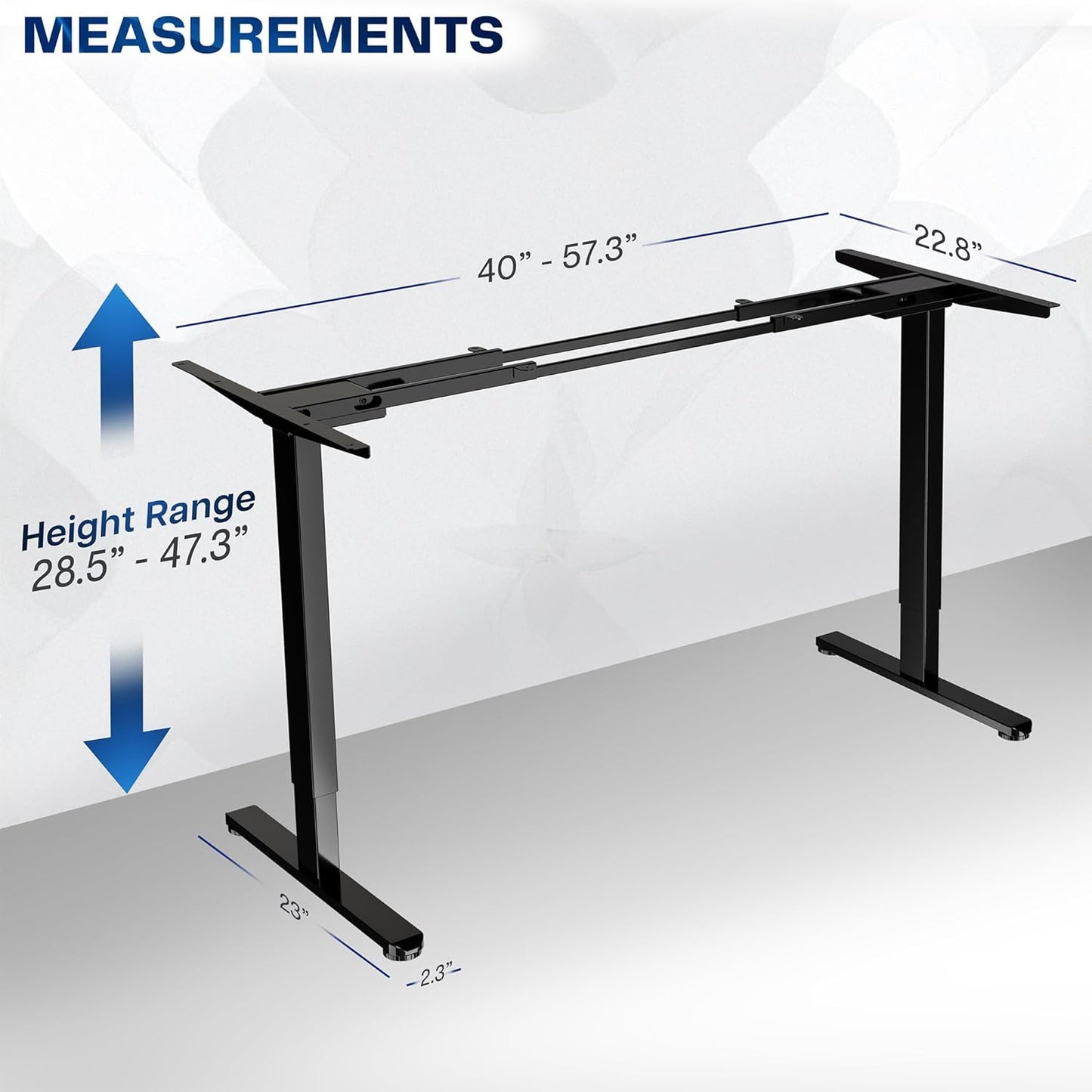 VIVO Heavy Duty Dual Motor Electric Sit Stand Desk Frame, 220 lbs Capacity up to 77" x 43" Tops, Memory Controller Height Adjustable Frame Only, Black, DESK-E-200B