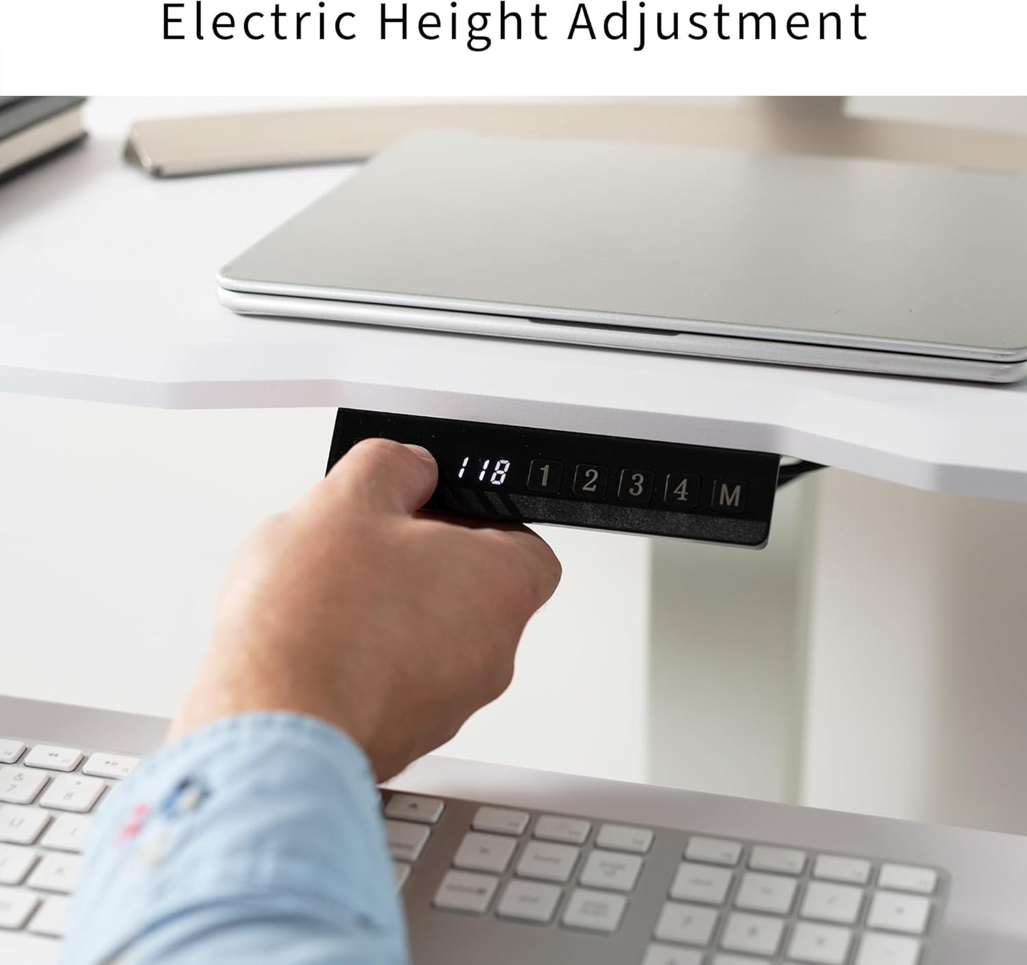 VIVO White Electric Mobile Height Adjustable 36 inch Dual Platform Standing Desk with Wheels, Rolling Small Space Table, Sit Stand Workstation, DESK-V111VTW