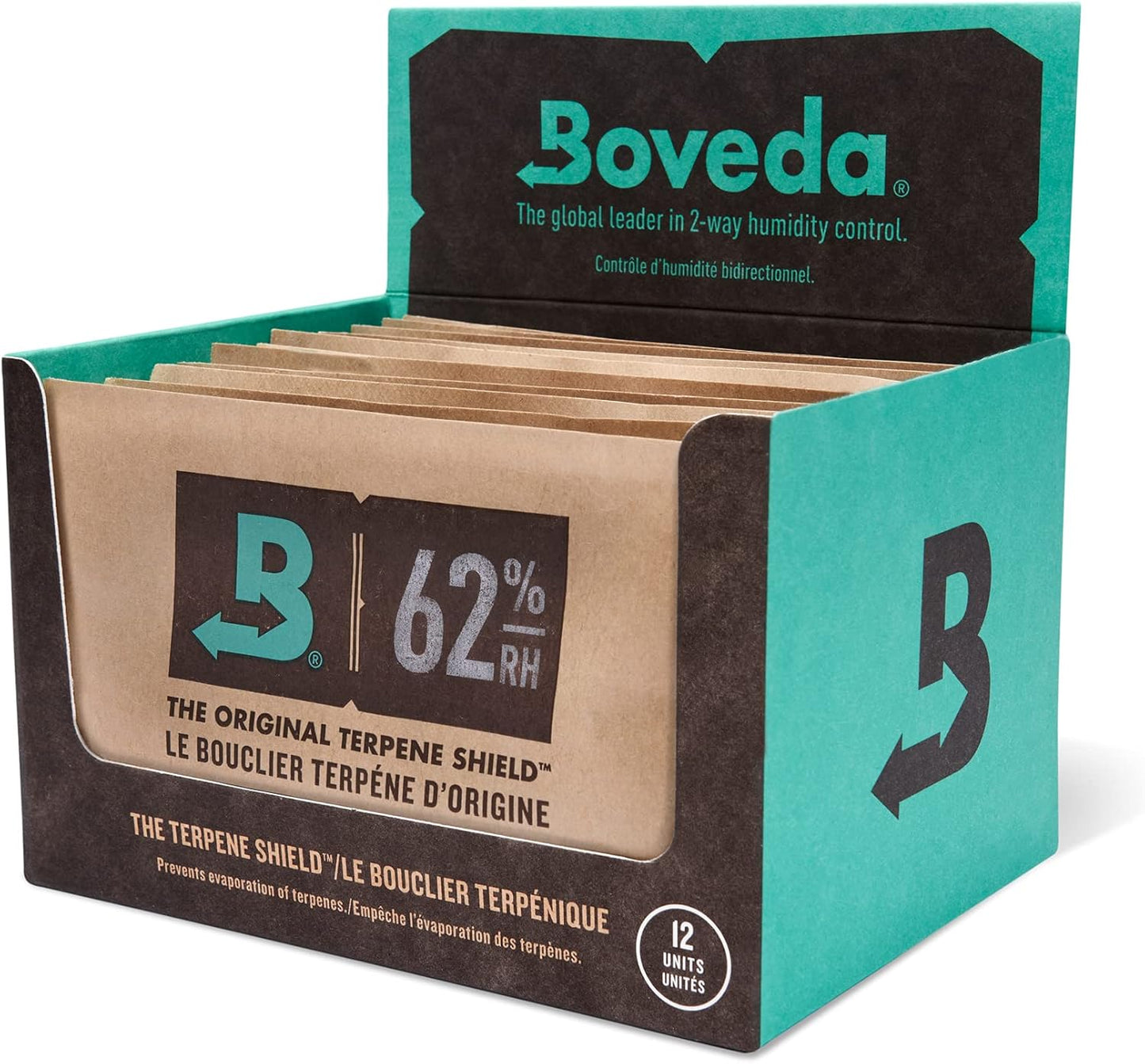 Boveda 62% Two-Way Humidity Control Packs For Storing 1 lb – Size 67 – 12 Pack – Moisture Absorbers for Storage Containers – Humidifier Packs – Individually Wrapped Hydration Packets