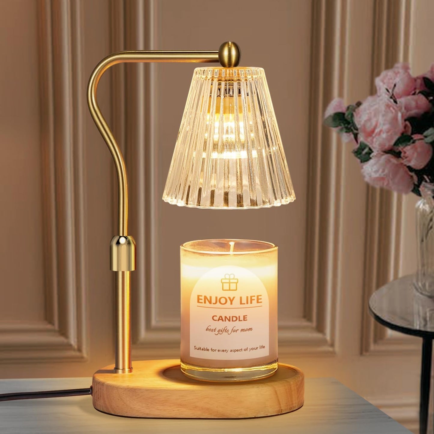 seenlast Candle Warmer Lamp with Timer Dimmer Adjustable Height,Mothers Day Gifts,Electric Wax Warmer Vintage Home Decor for Scented Jar Candles,Birthday Gifts for Women