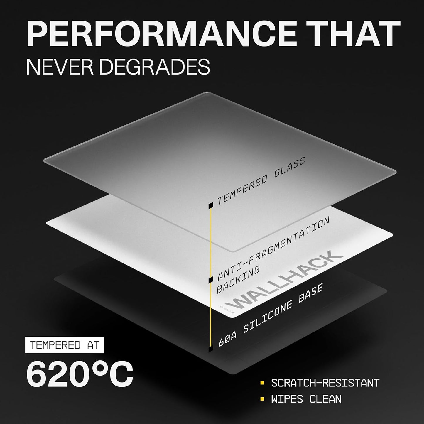 Wallhack SP-004A Glass Gaming Mouse Pad – 4th Gen Micro-Etched Surface, Medium Mousepad for Esports, Ultra-Fast Glide with Stopping Power, Tempered Glass, Durable & Portable, 15.4"x17.7" | White