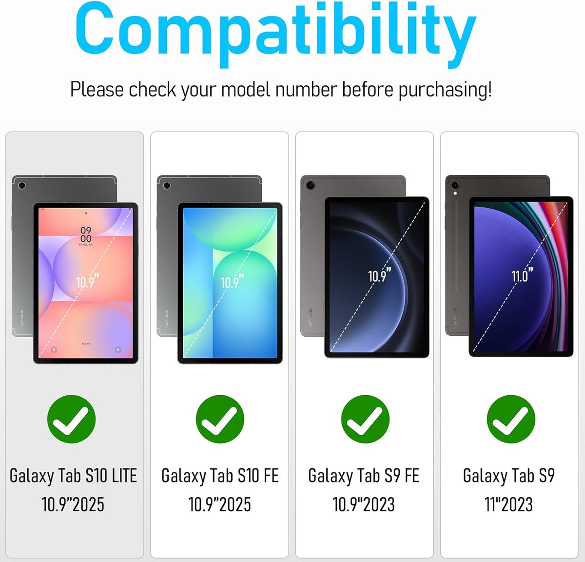 Miesherk STOCK Case for Galaxy Tab S10 Lite &S10 FE S9 FE 10.9"/S9 11 Inch