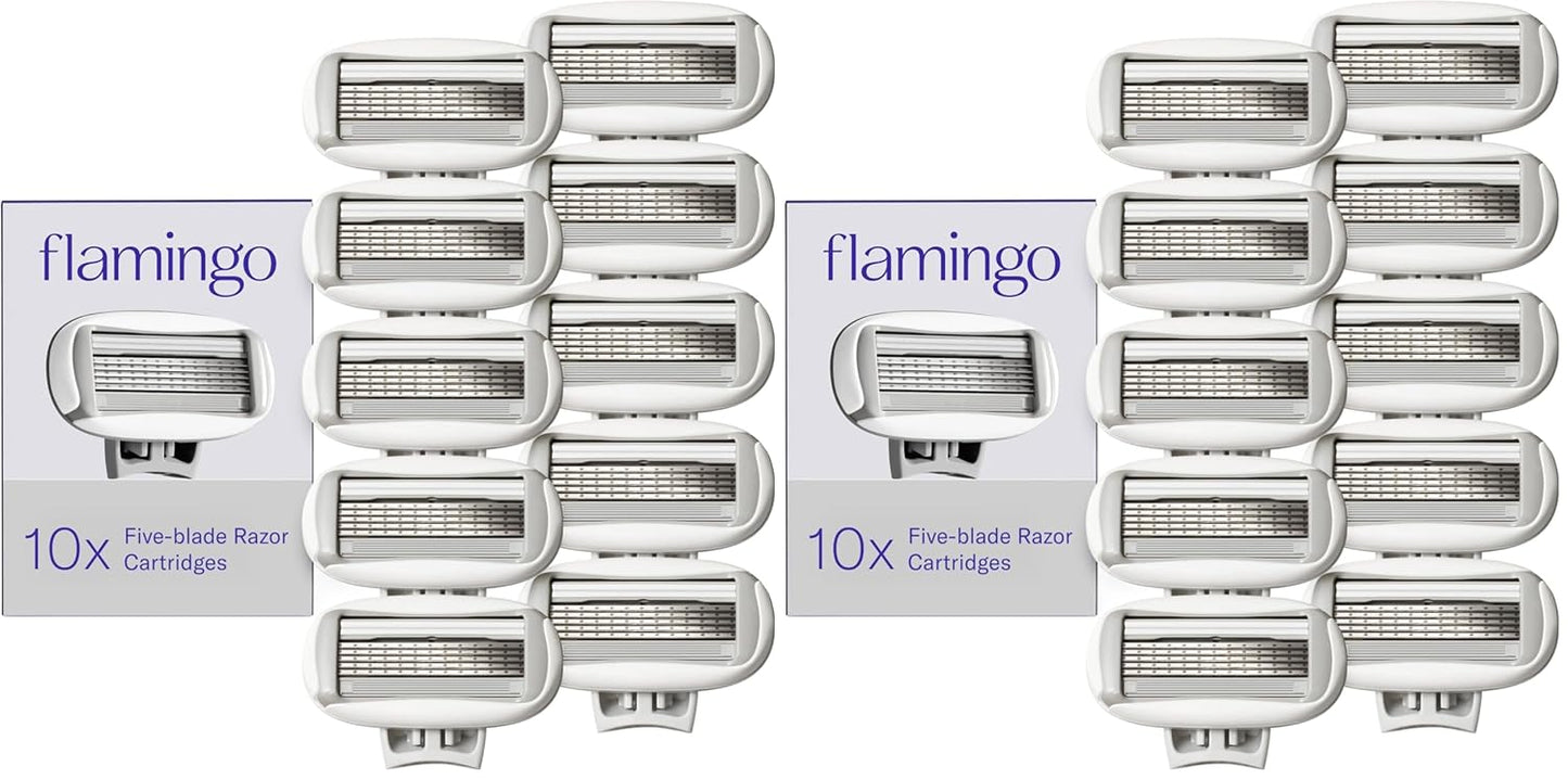 Flamingo Women's Original Razor Blade Refill Cartridges for Women - 6 Count - 5-Blade Shaving Razors for Women