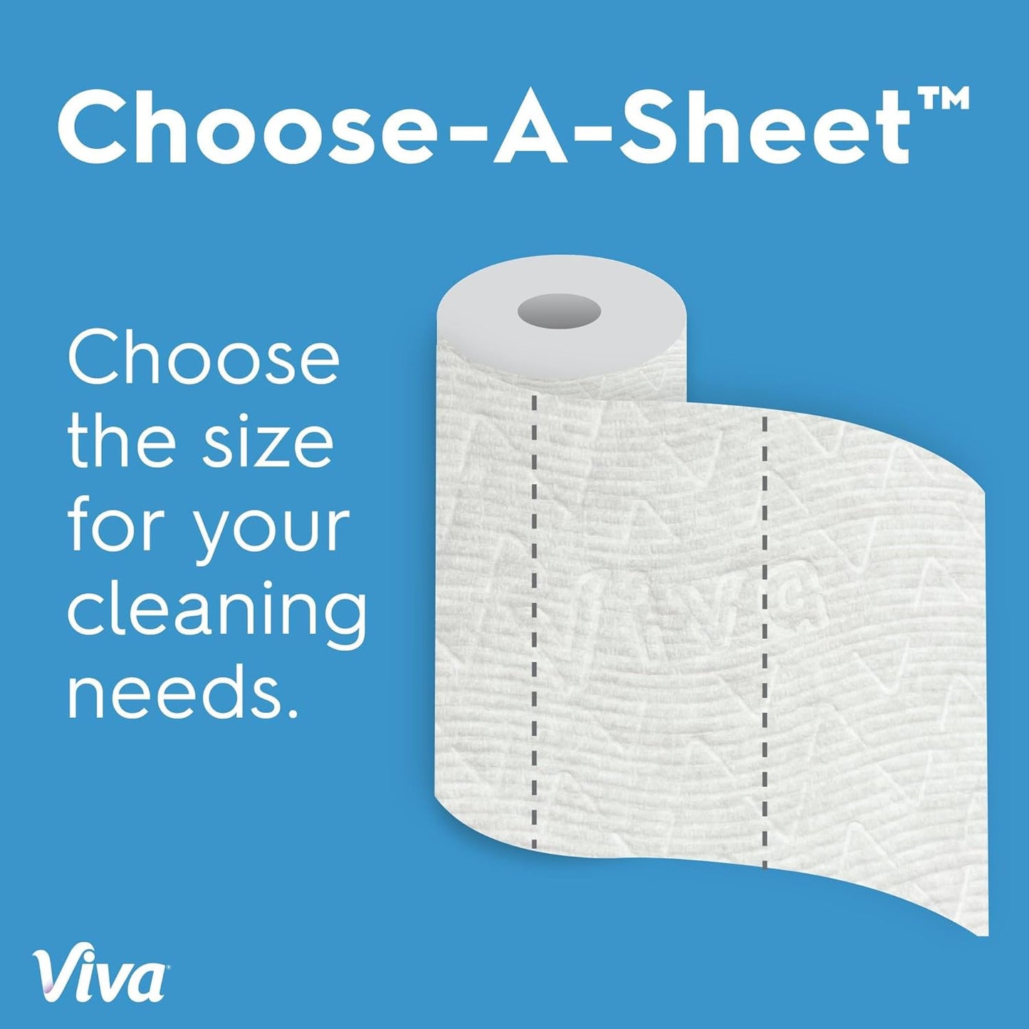 Viva Multi-Surface Cloth Paper Towels, Choose-A-Sheet Size, 12 Super Rolls, 81 Sheets per Roll (Packaging May Vary)