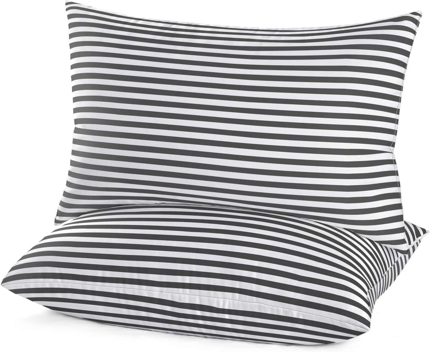 EIUE Bed Pillows for Sleeping 2 Pack Queen Size，Pillows for Side and Back Sleepers,Super Soft Down Alternative Microfiber Filled Pillows,20 x 30 Inches,Grey
