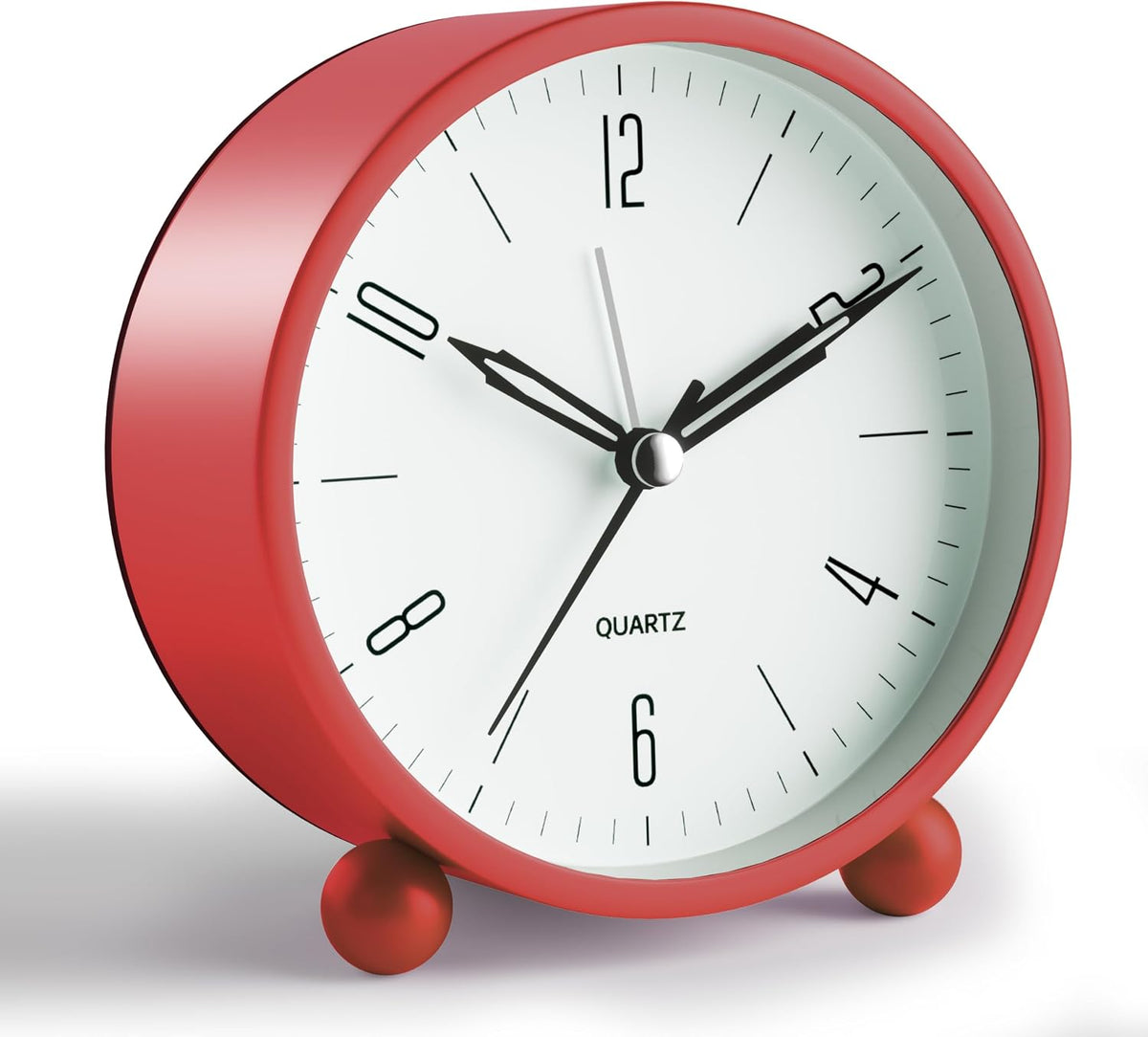 Analog Alarm Clock, 4 inch Super Silent Non Ticking Small Clock with Night Light, Battery Operated, Simple Design, Old fashioned Style SkyBlue decor, for Bedroom, Bedside, Desk, Adult, Gift, Blue