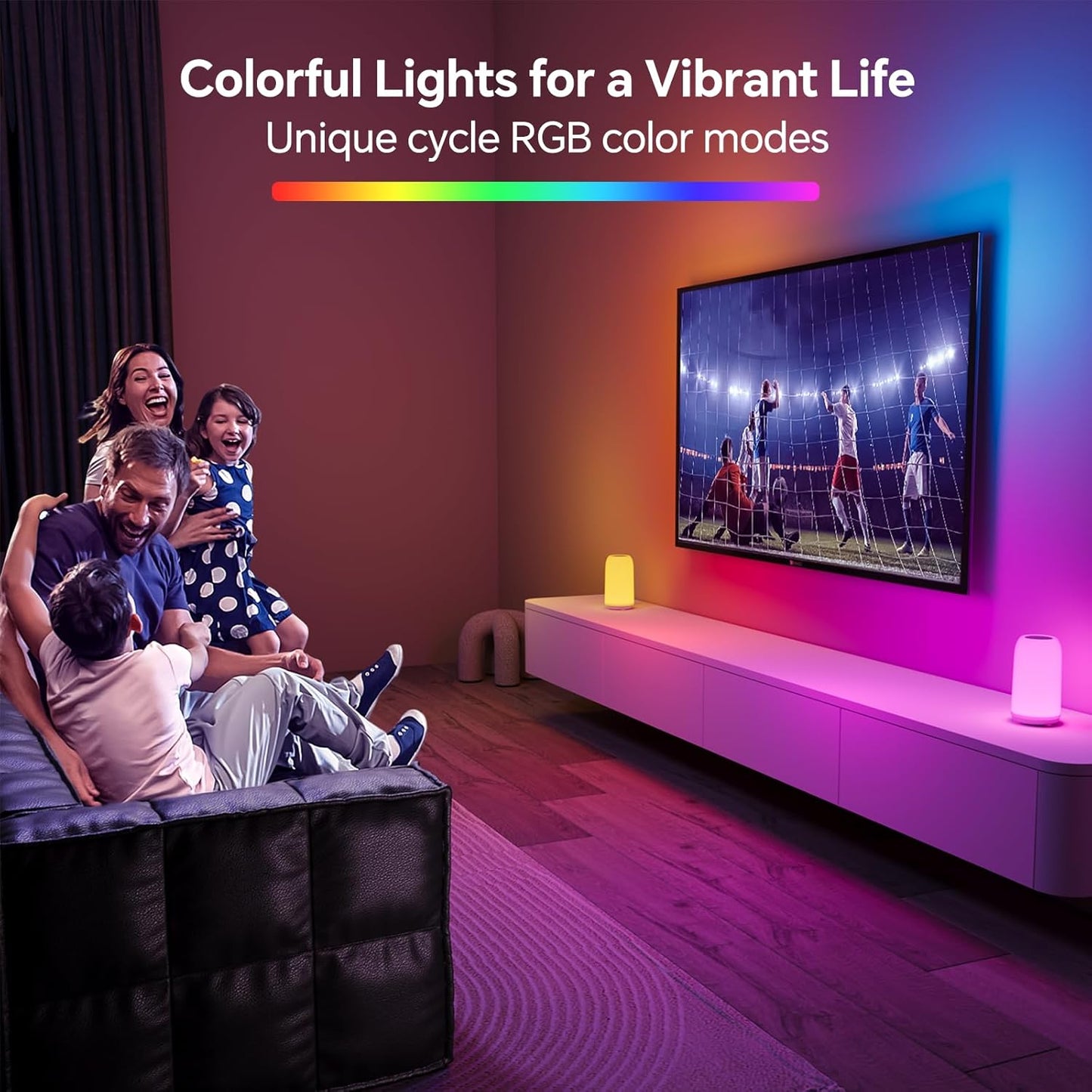 ROOTRO Cordless Table Lamps Rechargeable, Touch Lamp for Bedroom [Sleek Design & RGB Mode] 4-Level Brightness Small Bedside Lamp, LED Lamp Multi-Color Smart Nightstand Light for Living Room Home Gifts