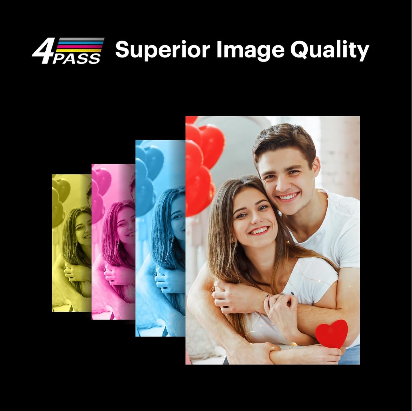 KODAK Dock Plus 4x6'' Photo Printer, 50 Sheets, Docking & Bluetooth Smartphone Printer for iPhone & Android, Instant Color Prints, 4PASS Dye Sublimation
