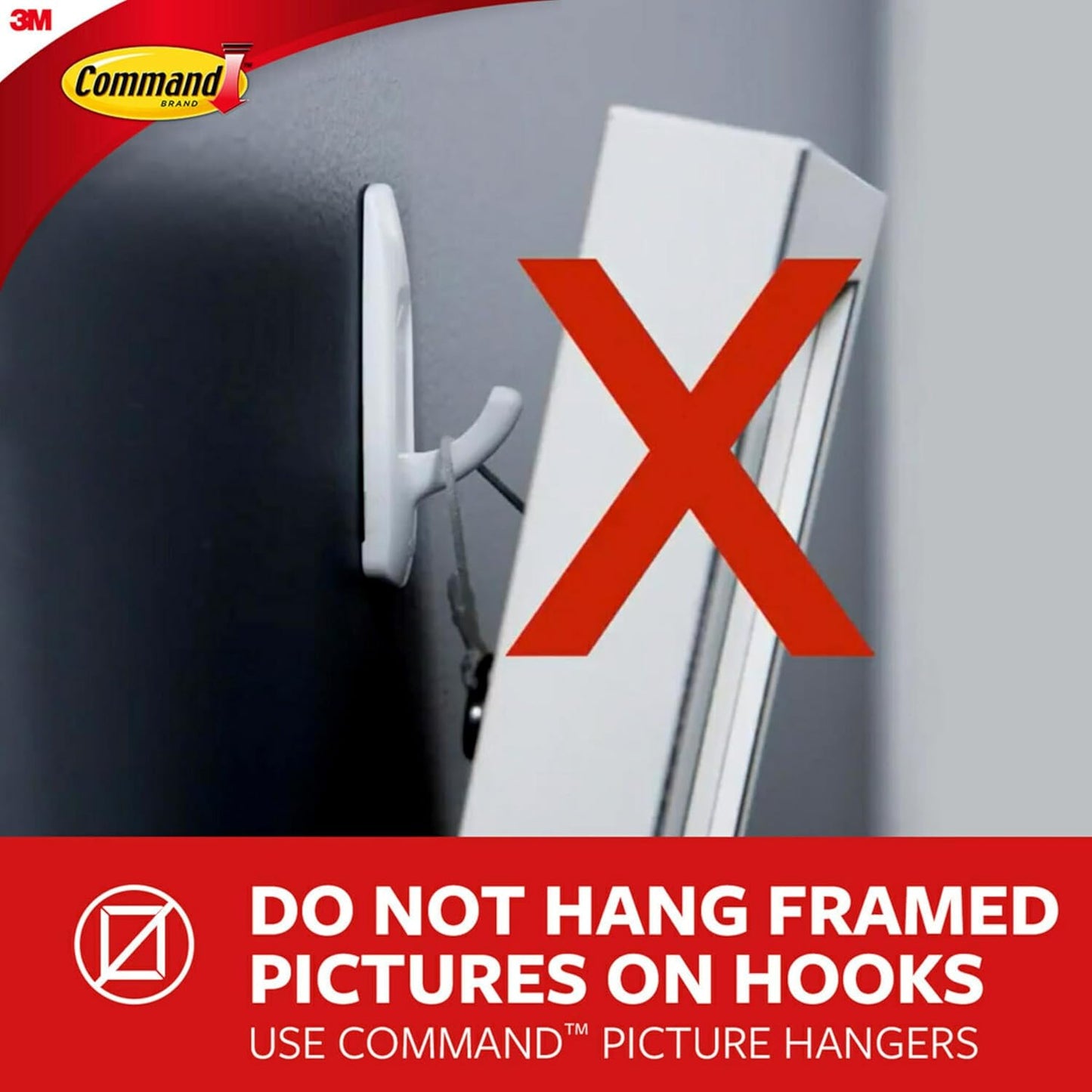 Command Medium Utility Hooks, 20 Hooks and 24 Strips, Damage-Free Hanging Wall Hook with Adhesive Strips, No Tools Great for Hanging, Organization and Storage, Holds up to 3 lb