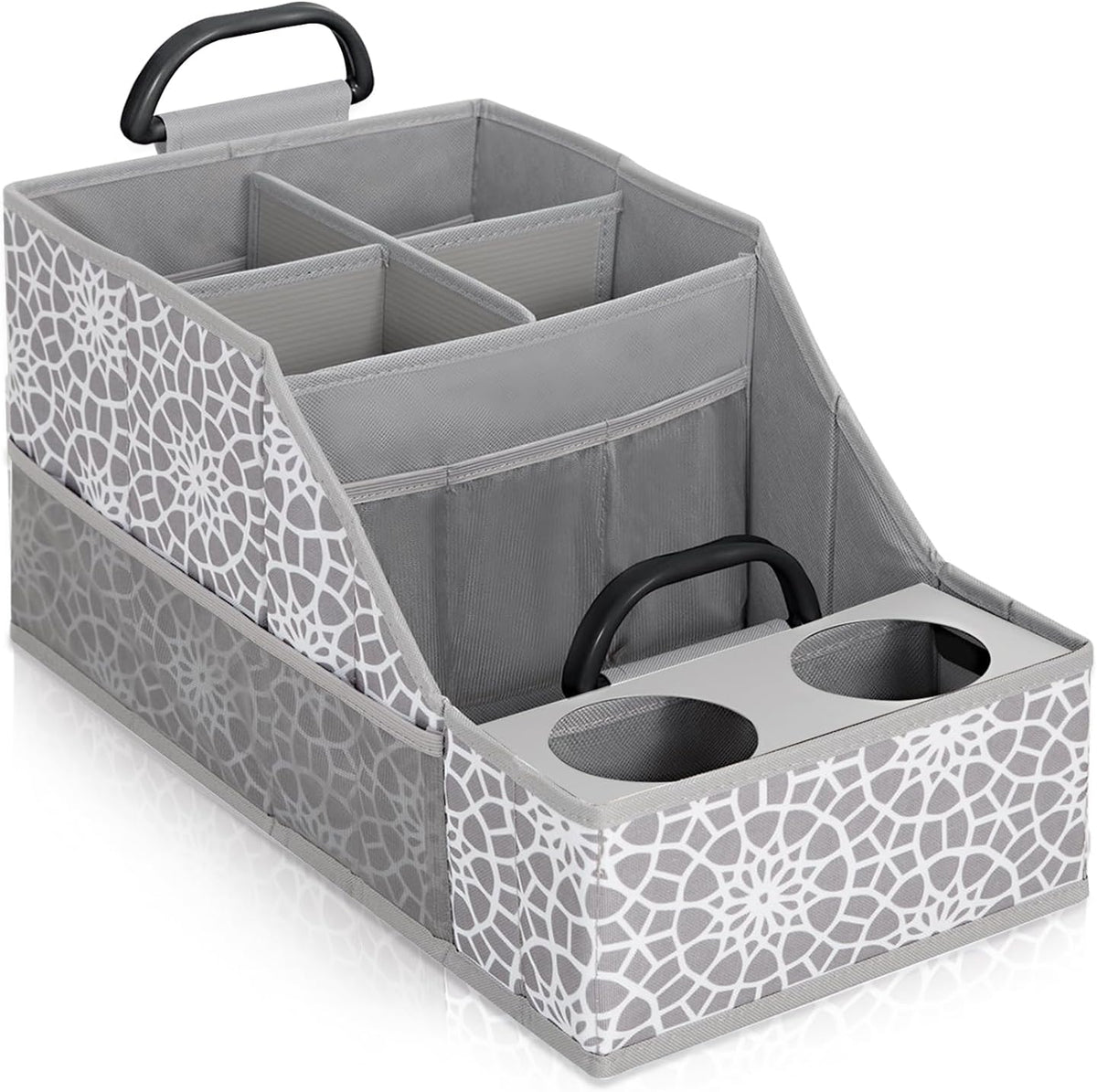 MULISOFT Car Seat Organizer - Backseat with 11 Compartments, 2 Cup Holders, and 2 Oversized Side Pockets for Travel and Storage