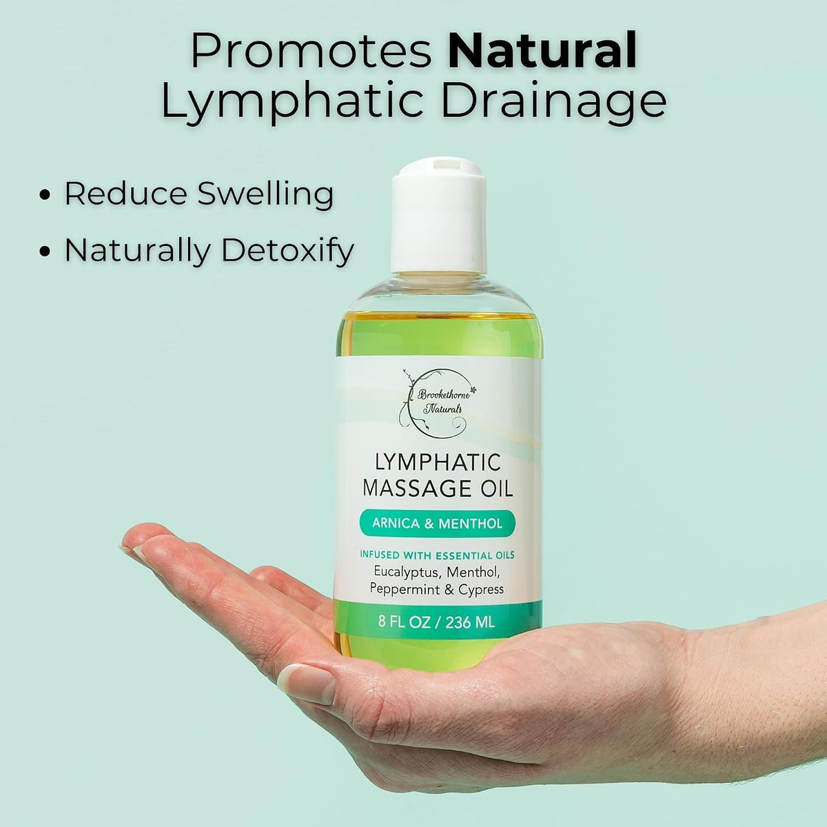 Lymphatic Drainage Massage Oil for Massage Therapy with Arnica & Menthol