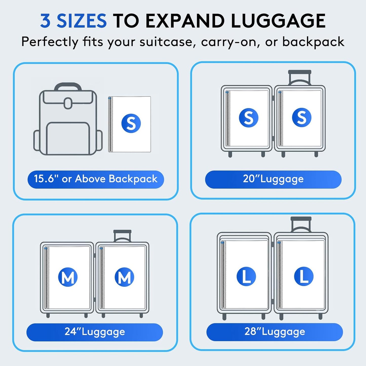 15 Packs Vacuum Bags for Travel with Rechargeable Pump, 3 Sizes Vacuum Seal Bags for Clothing, Compression Vacuum Travel Bags for Luggage, Vacuum Packing Bags for Closet Organization