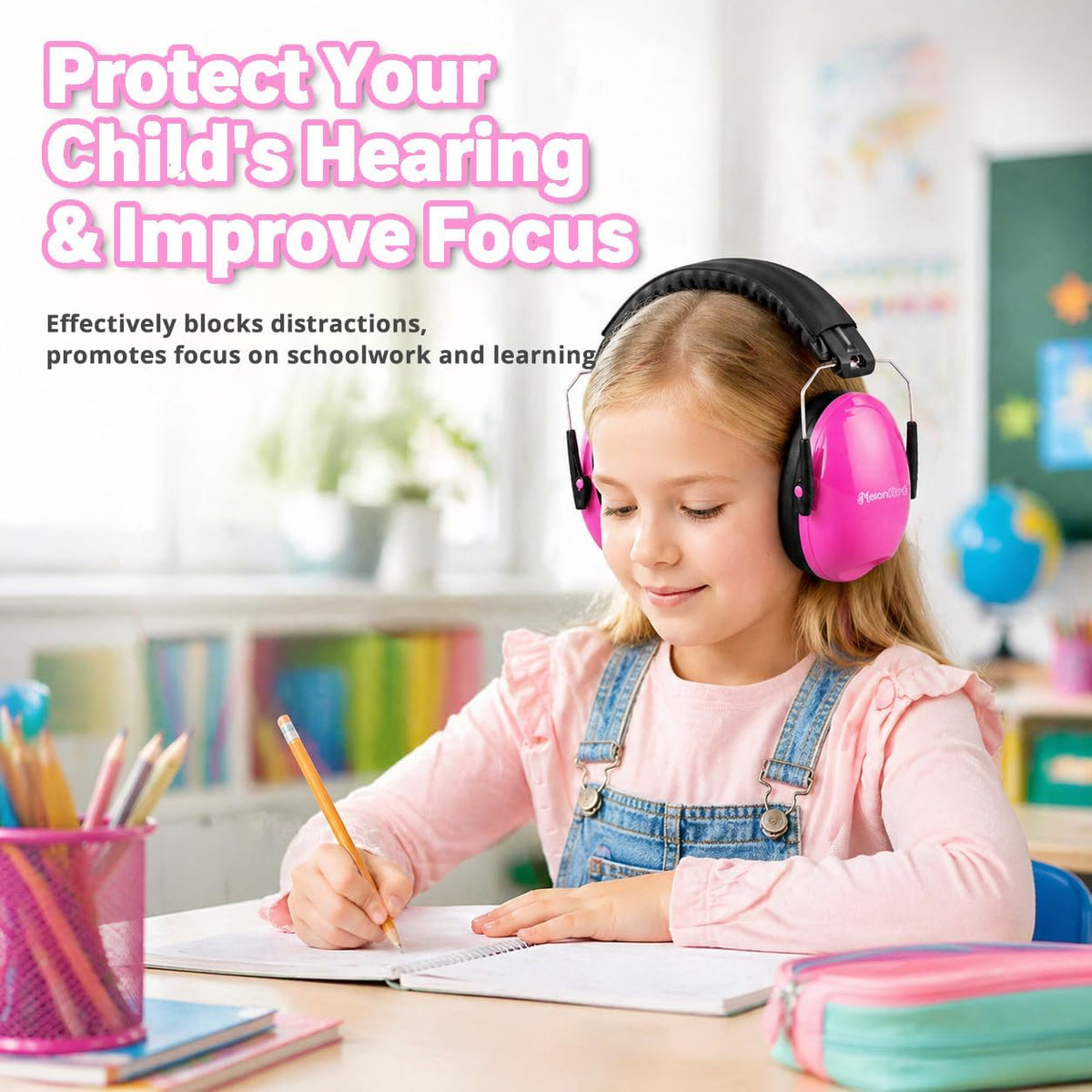 MelonArt Kids Ear Protection Ear Muffs Noise Cancelling Headphones for Kid Toddler Adult Autism Sensory, 27dB Noise Reduction Earmuffs Hearing Safety for Shooting Monster Truck Concert Fireworks