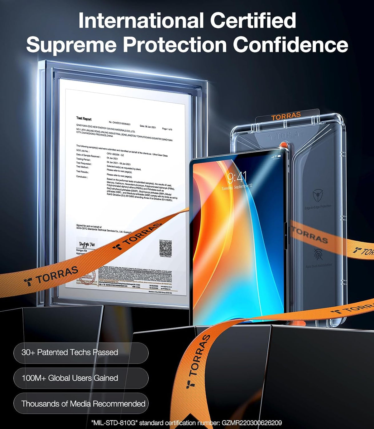 TORRAS for iPad Pro 11 Inch Screen Protector M5/M4, Top 9H+ Tempered Glass