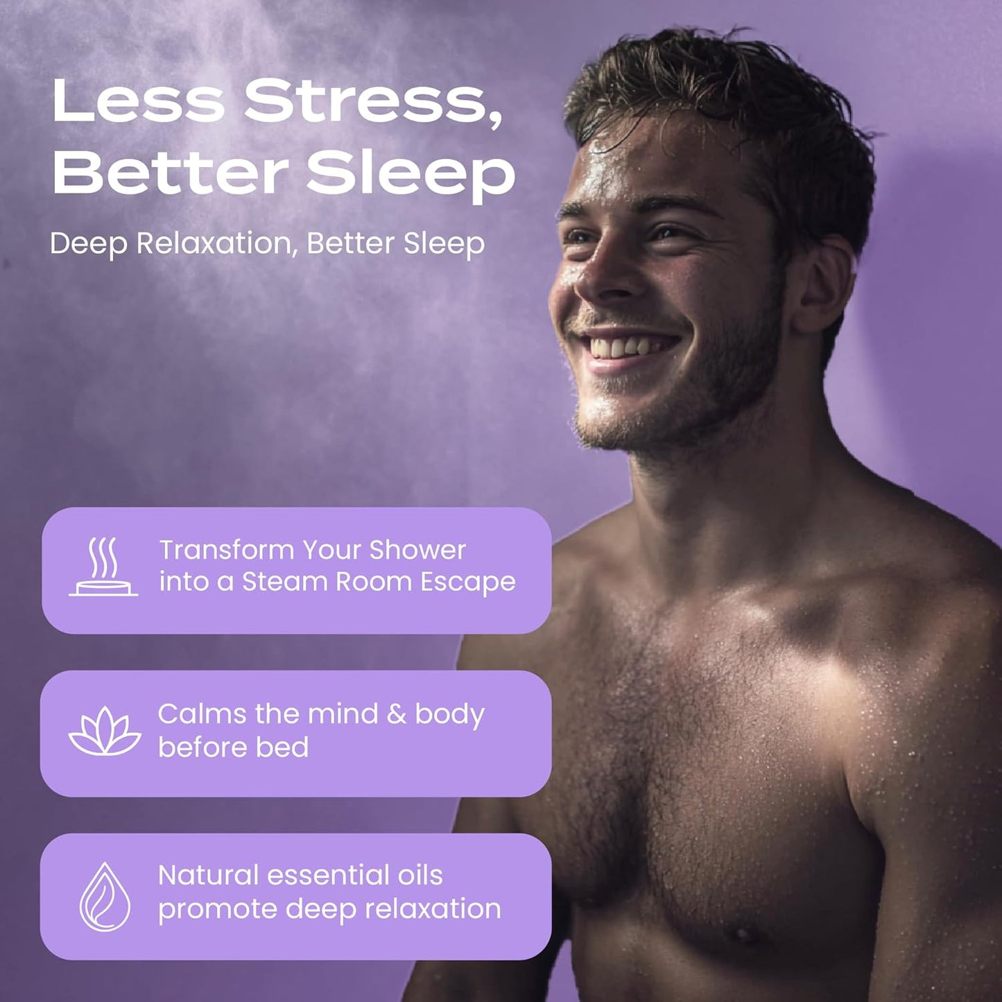 Body Restore Shower Steamers Aromatherapy 15 Pack – Fathers Day Gift for Dad, Luxury Spa Gifts for Men, Relaxation Stress Relief Self Care – Premium Lavender Essential Oil Tablets