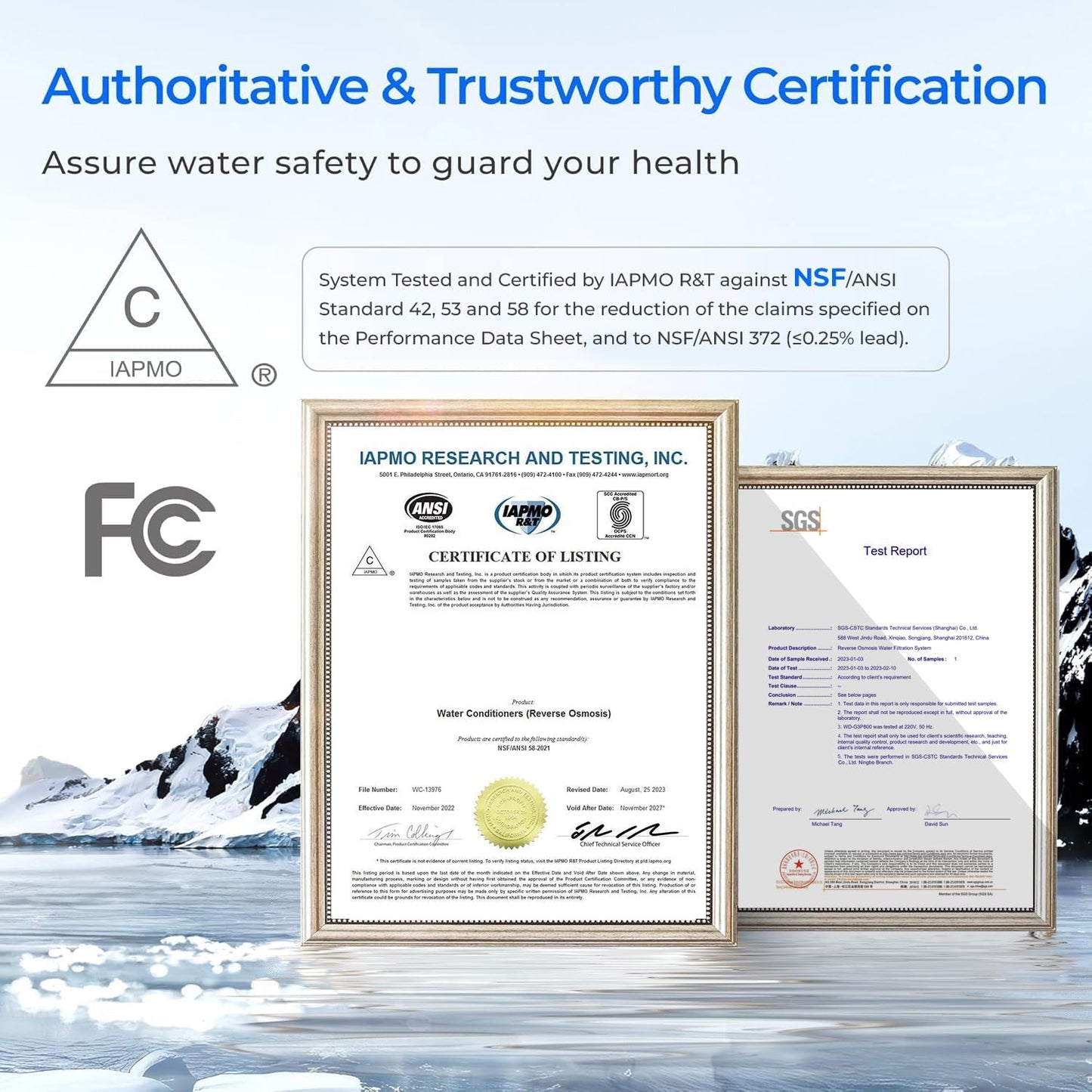 Waterdrop G3P600 Reverse Osmosis System, 8 Stage Tankless Reverse Osmosis Water Filter, NSF/ANSI 42 & 53 & 58 & 372 Certified, Under Sink RO System, 2:1 Pure to Drain, Smart LED Faucet