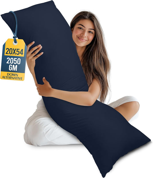 Utopia Bedding Full Body Pillow for Adults (Navy, 20 x 54 Inch), Long Pillow Insert for Sleeping, Ideal for Side Sleepers
