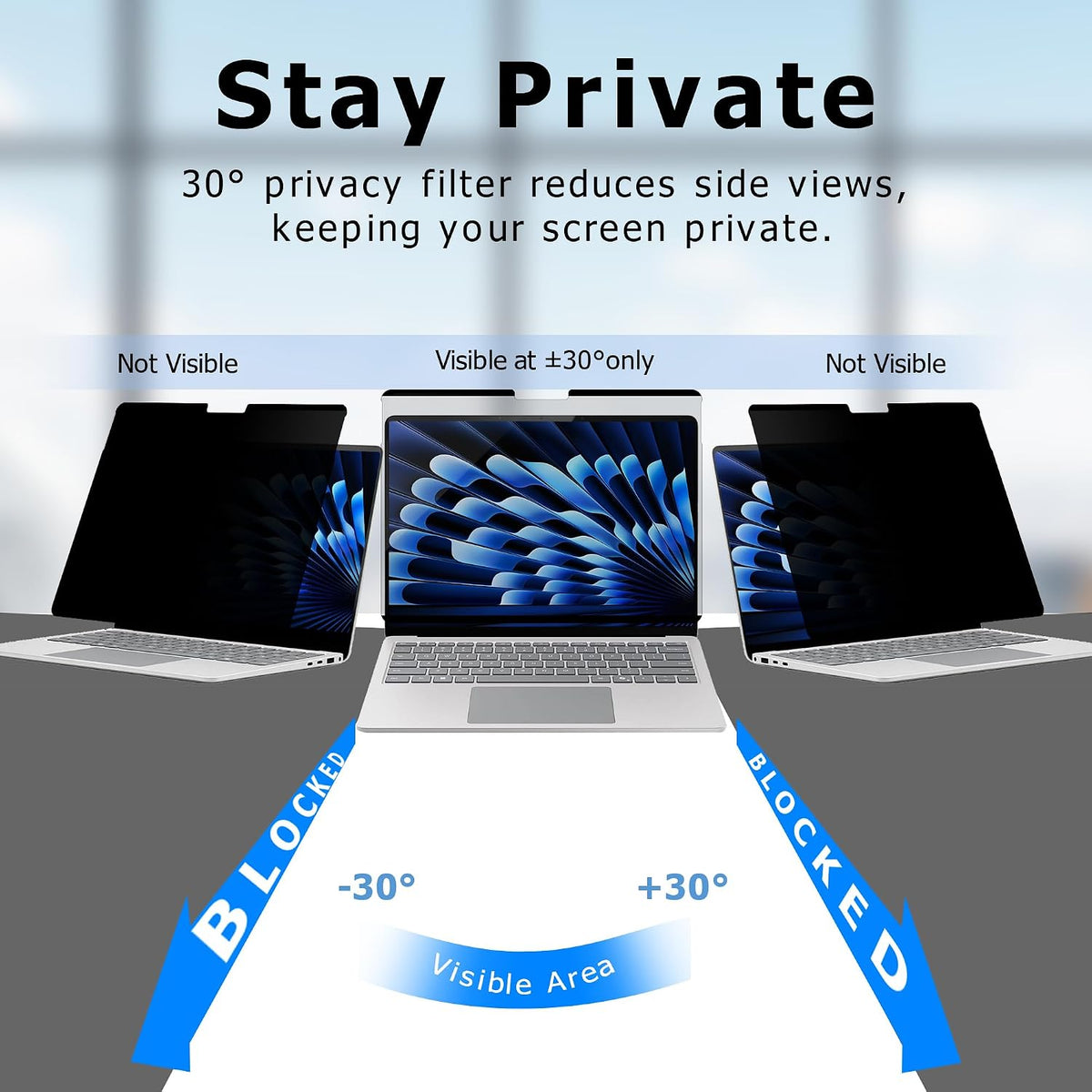 Adeway Privacy Screen for Macbook Pro 13 Inch (2016-2022, M1, M2)