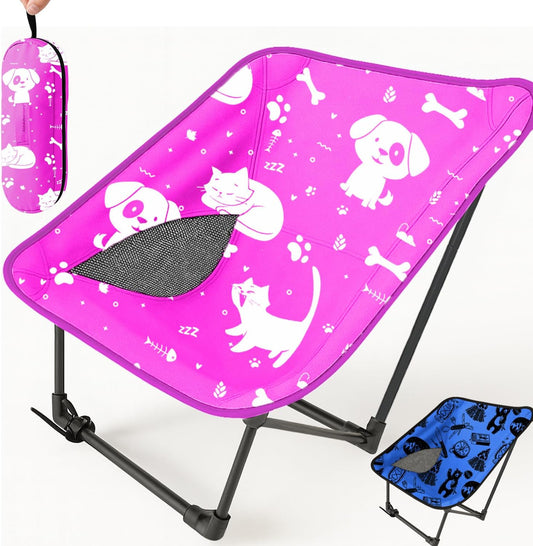 Youth and Kids Camping Chair | Ultra Lightweight, Foldable and Heavy Duty | Ideal Indoor/Outdoor Kid Chair for Camping, Beach, Sports and Lawn (Pink)