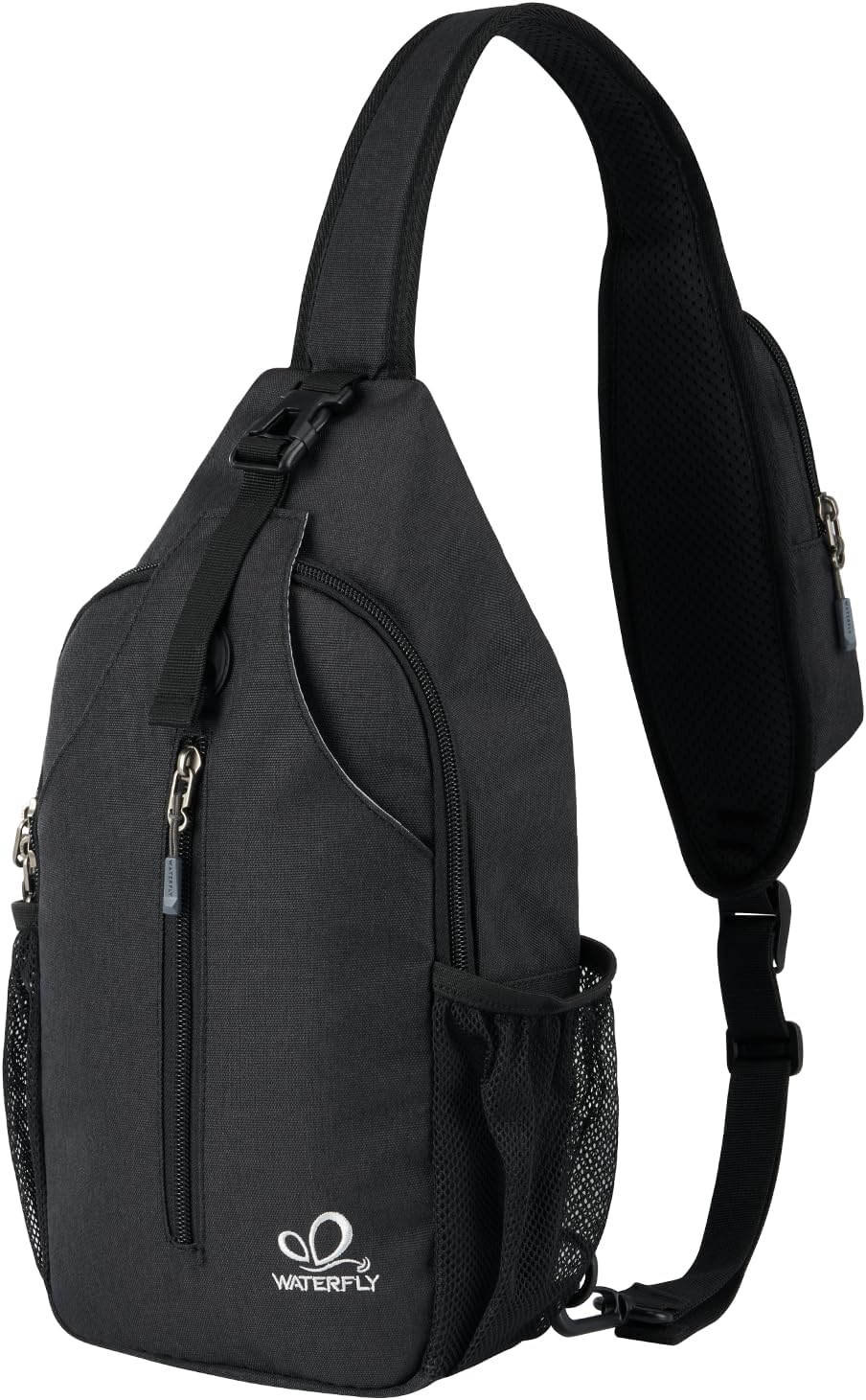 WATERFLY Crossbody Sling Backpack Sling Bag Travel Hiking Chest Bag Daypack (Dark Red)