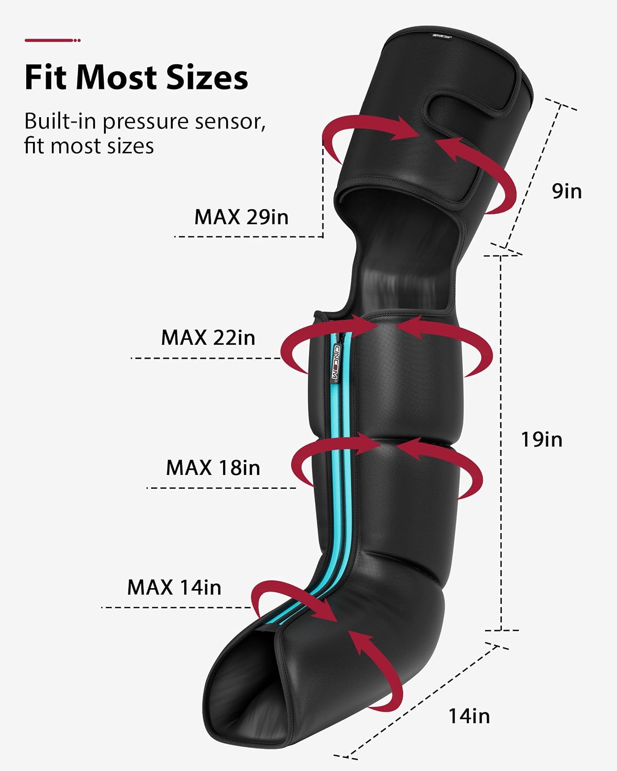 CINCOM Leg Massager with Heat and Air Compression for Pain Relief FSA - HSA