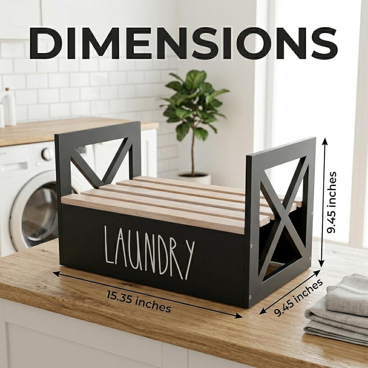 Detergent Holder for Laundry Room, Farmhouse Detergent Dispenser, Liquid Soap Storage Organization, Detergent Stand with Drip Catcher Drip Tray Measuring Cup, Laundry Station Organizer, Black