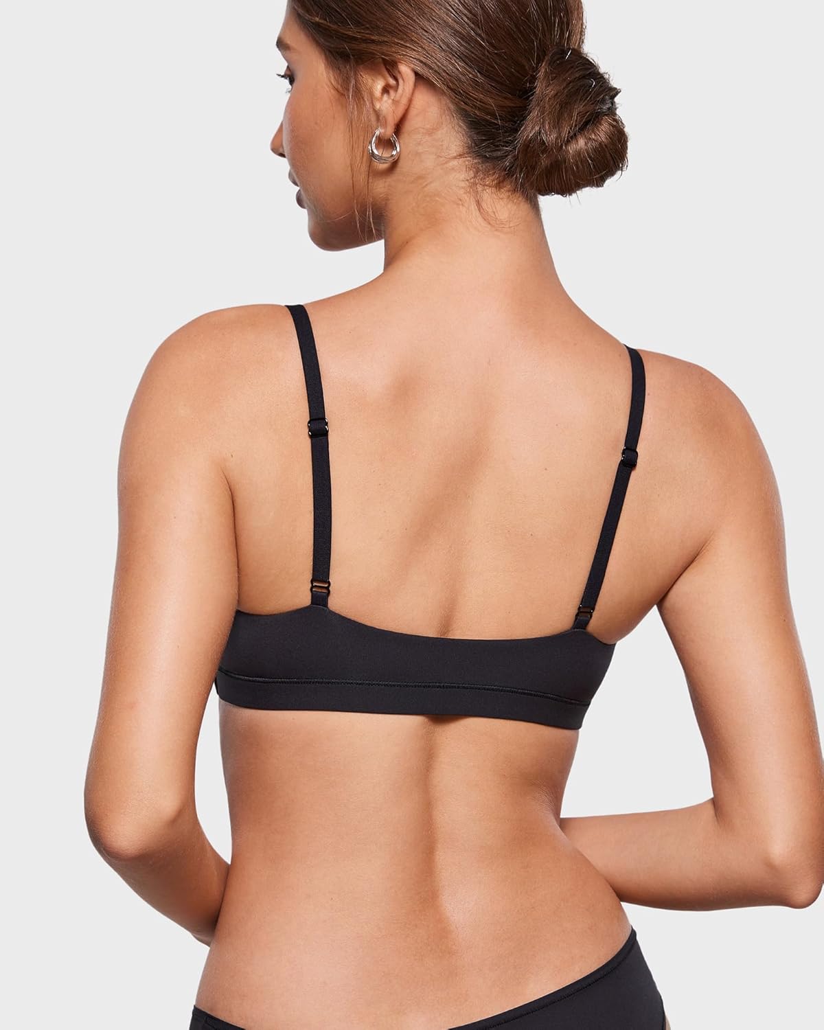 INLYRIC Women's Inbarely Soft Scoop Bralettes No Padding Cami Bras Unlined No Underwire Comfort Sleep Bralette Pullover