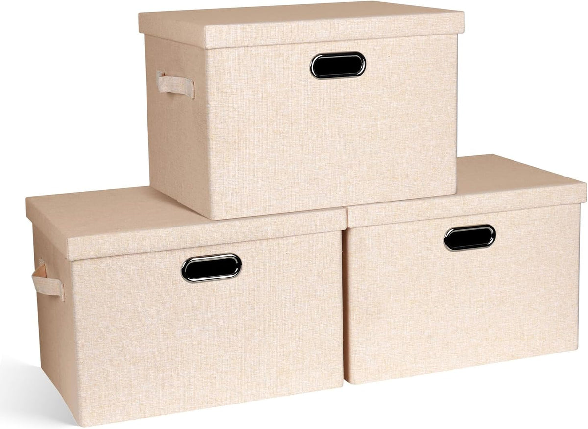Storage Bins with Lids Fabric Closet Organizers Cubes Office Organization