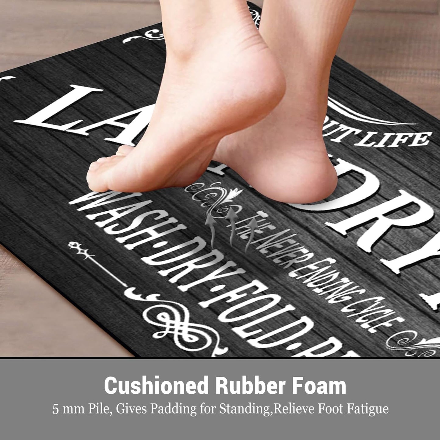 Non Slip Laundry Room Rug - Farmhouse Kitchen Floor Mat -Laundry Room Rug- Runner Decor -Washable Floor Carpet for Washroom Mudroom Kitchen Bathroom Hallway-20 x48