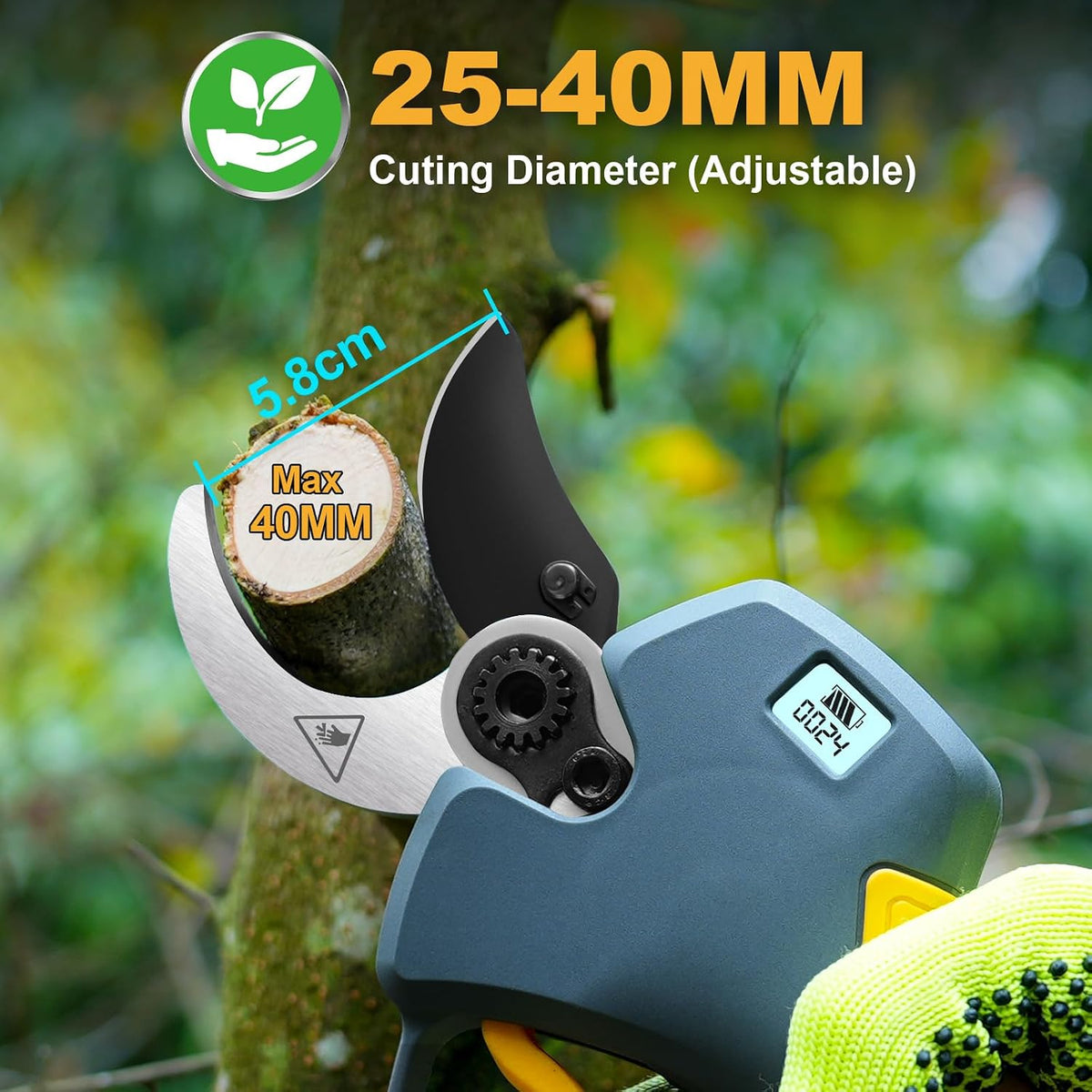 40mm Cordless Pruning Shears Tool Only, Compatible with Makita