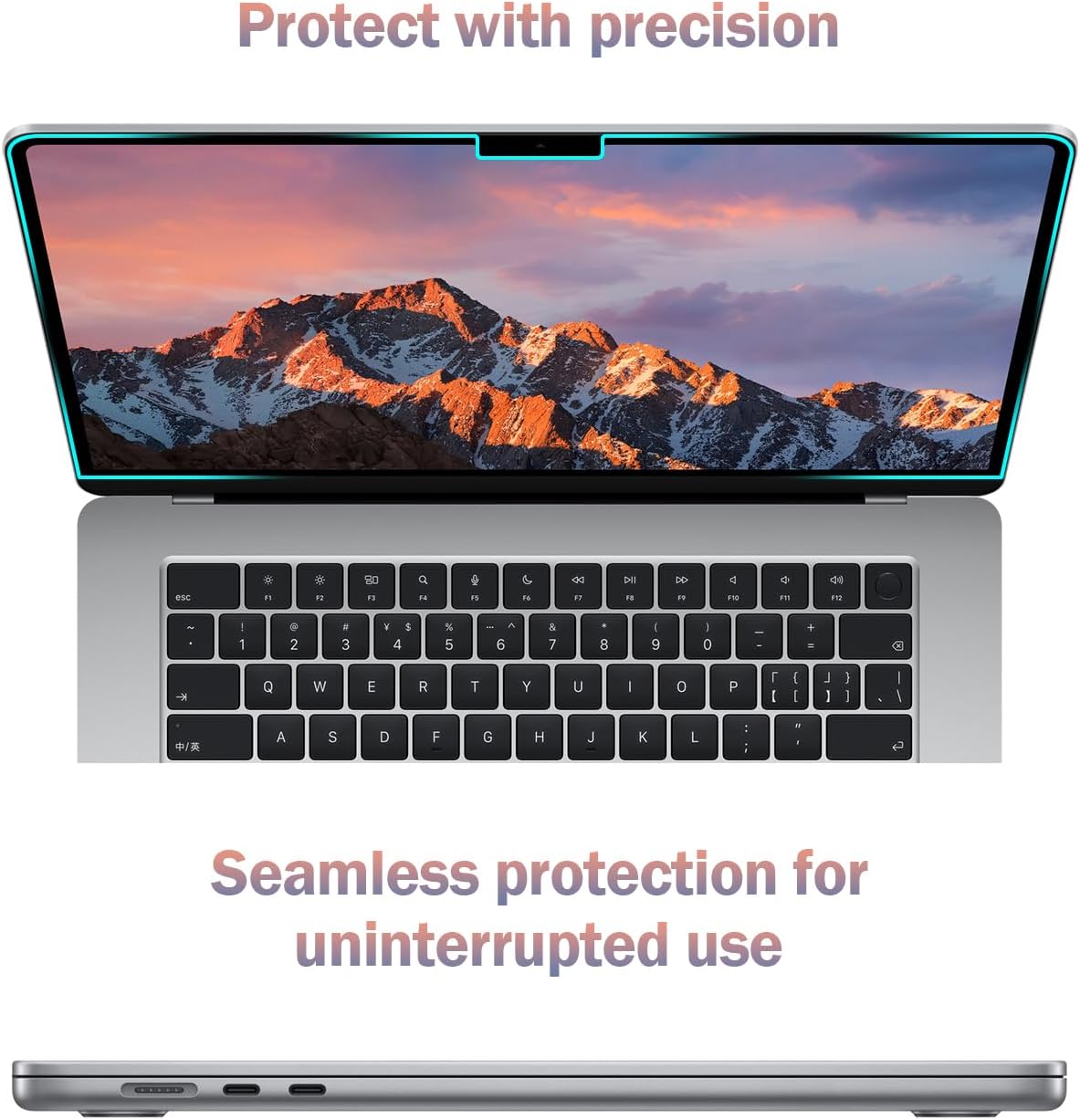 F FORITO 2-Pack Anti Blue Light Matte Laptop Screen Protector Compatible with 2016-2019 MacBook Pro 15 Model A1707 A1990, Eye Protection Anti Glare & Anti Scratch Screen Filter
