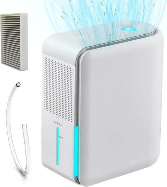 3 in 1 Dehumidifier, Humidifier & Aroma Diffuser with Air Combo One - 39Oz, Small Auto Purifier Humidity Control Quiet 27db Colorful Mist,for Bedroom/Study/Basemen/Bathroom/Home(350 sq.ft)