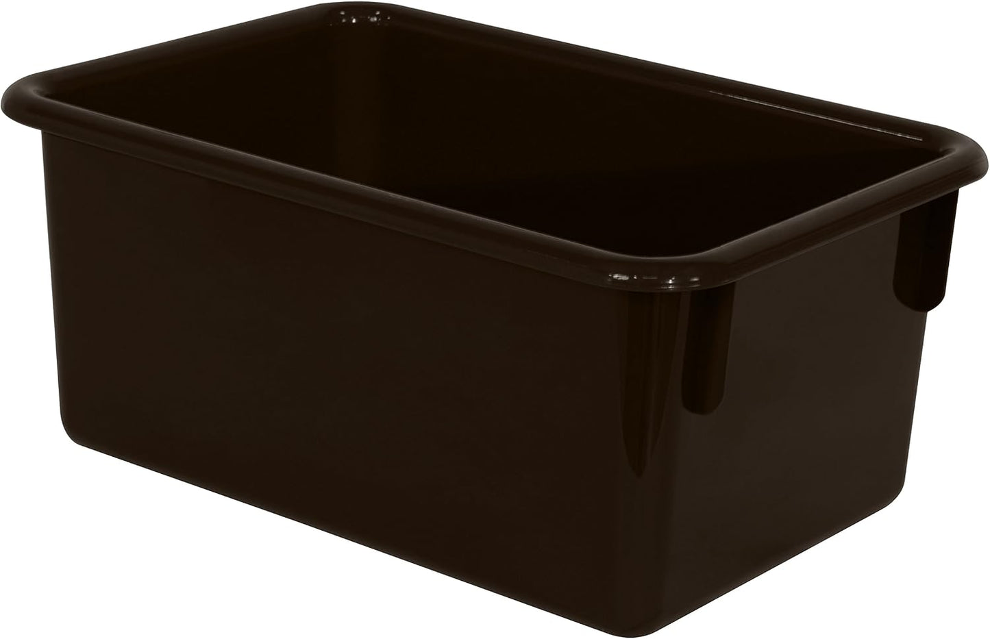 Wood Designs Cubby Storage Bin, Heavy Duty Plastic Containers for Kids Brown Cubby Tray Set of 20