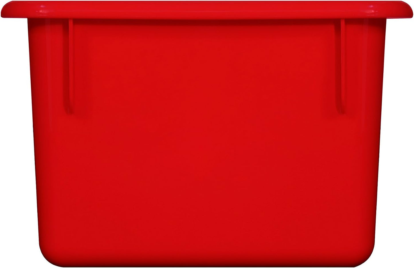 Wood Designs Cubby Storage Bin, Heavy Duty Plastic Containers for Kids Red Cubby Tray Set of 30